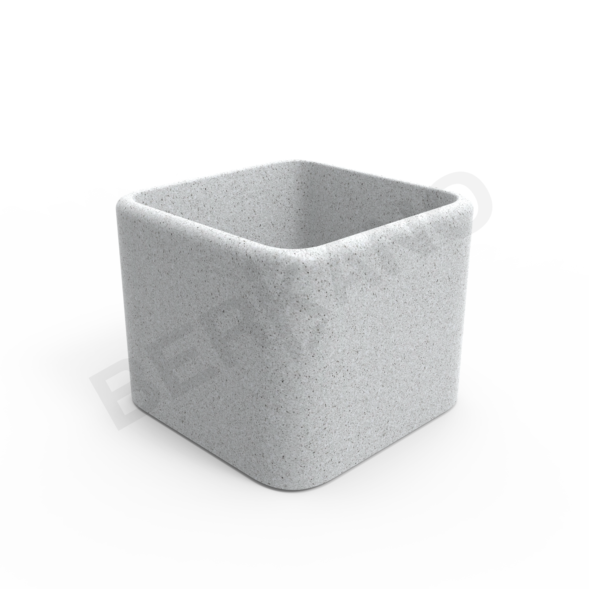 Кашпо Cubo 60 белого цвета Granite - фото 4