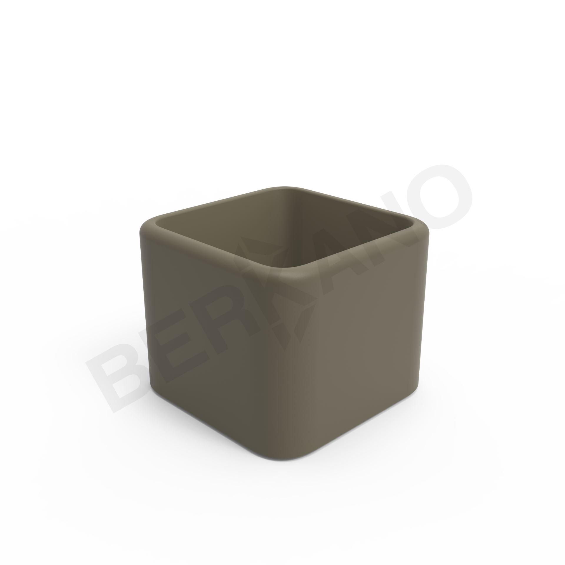 Кашпо Cubo 50 кофейного цвета - фото 4