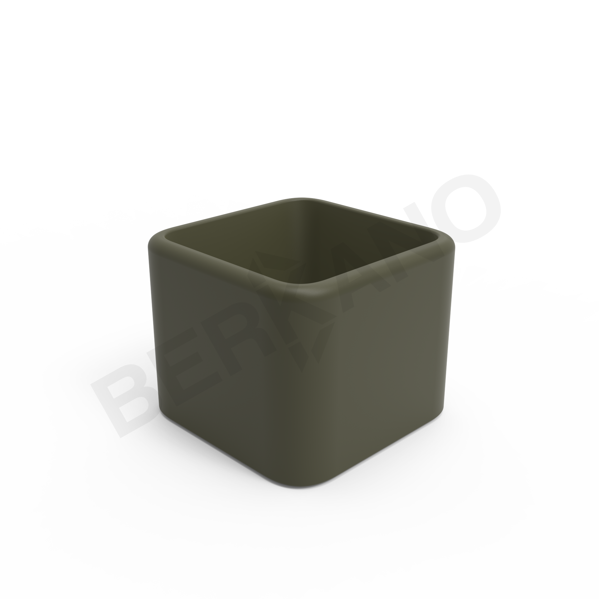 Кашпо Cubo 50 темно-зеленого цвета - фото 4