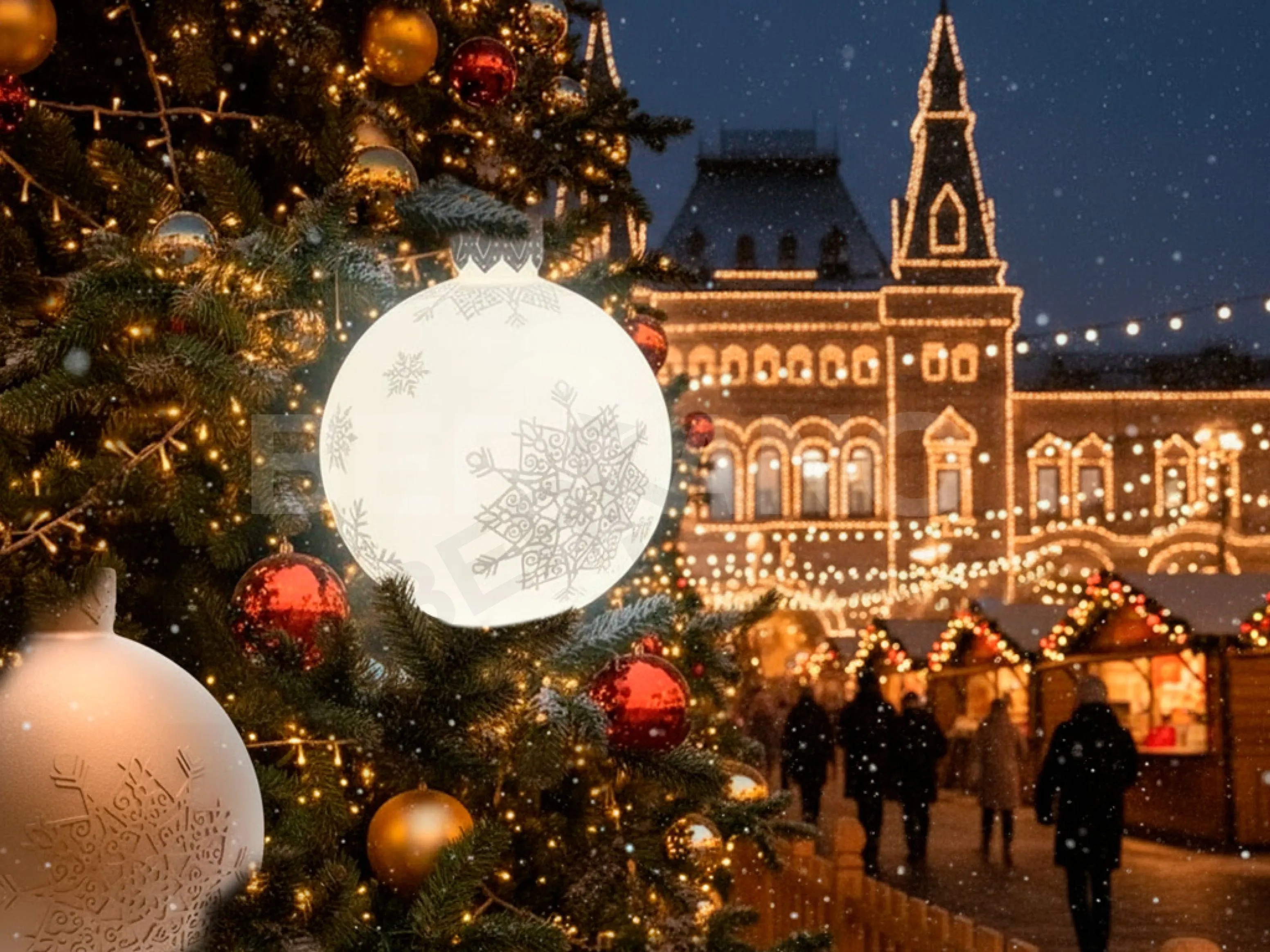 Праздничное украшение TREEBALL синего цвета - фото 5