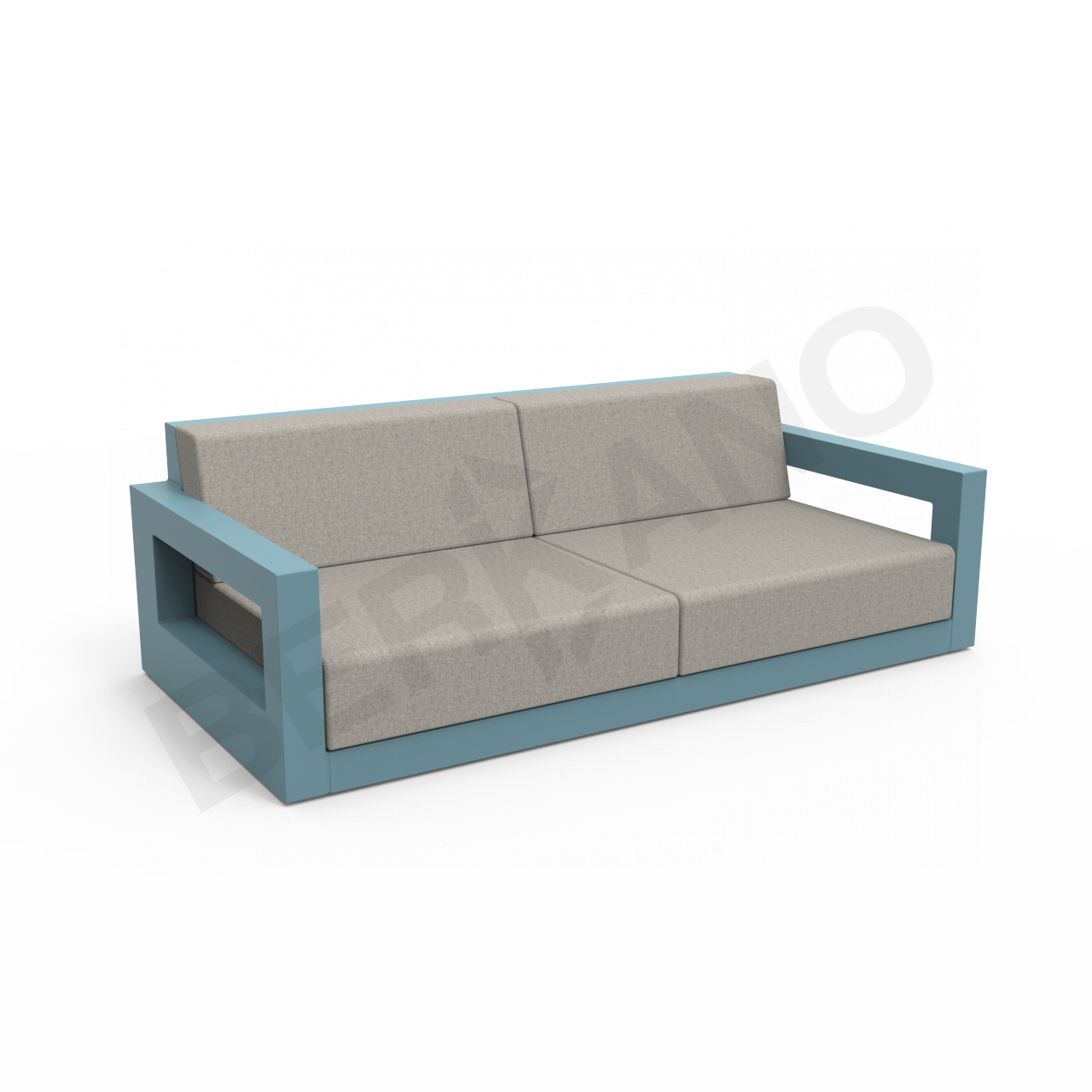Диван Quarter lounge с подушками бирюзового цвета / аксессуар Light grey - фото 7