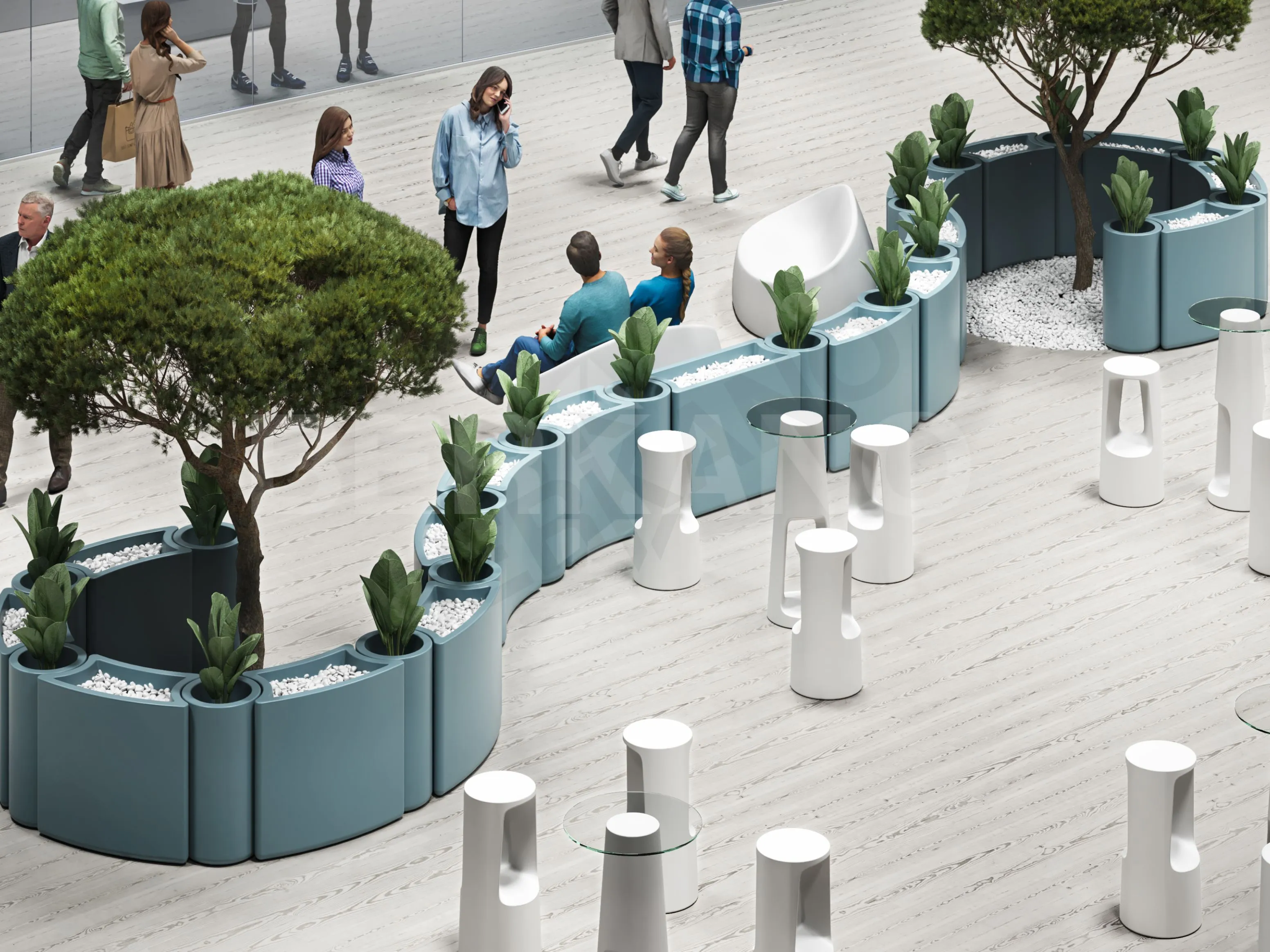 Кашпо Smoov Planter Cylinder DB цвета черный гранит - фото 4