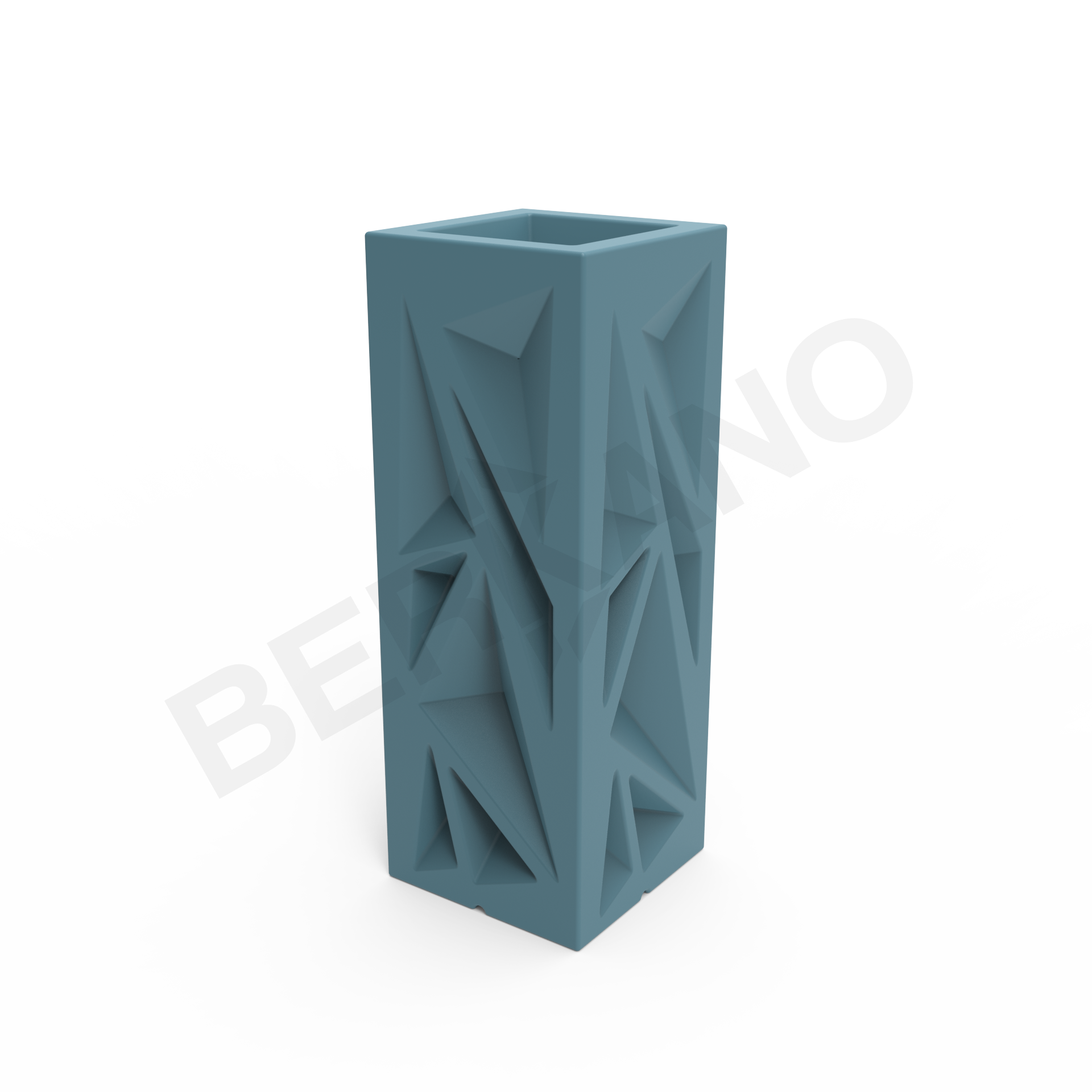 Кашпо Icelandic Vertical DB бирюзового цвета - фото 6