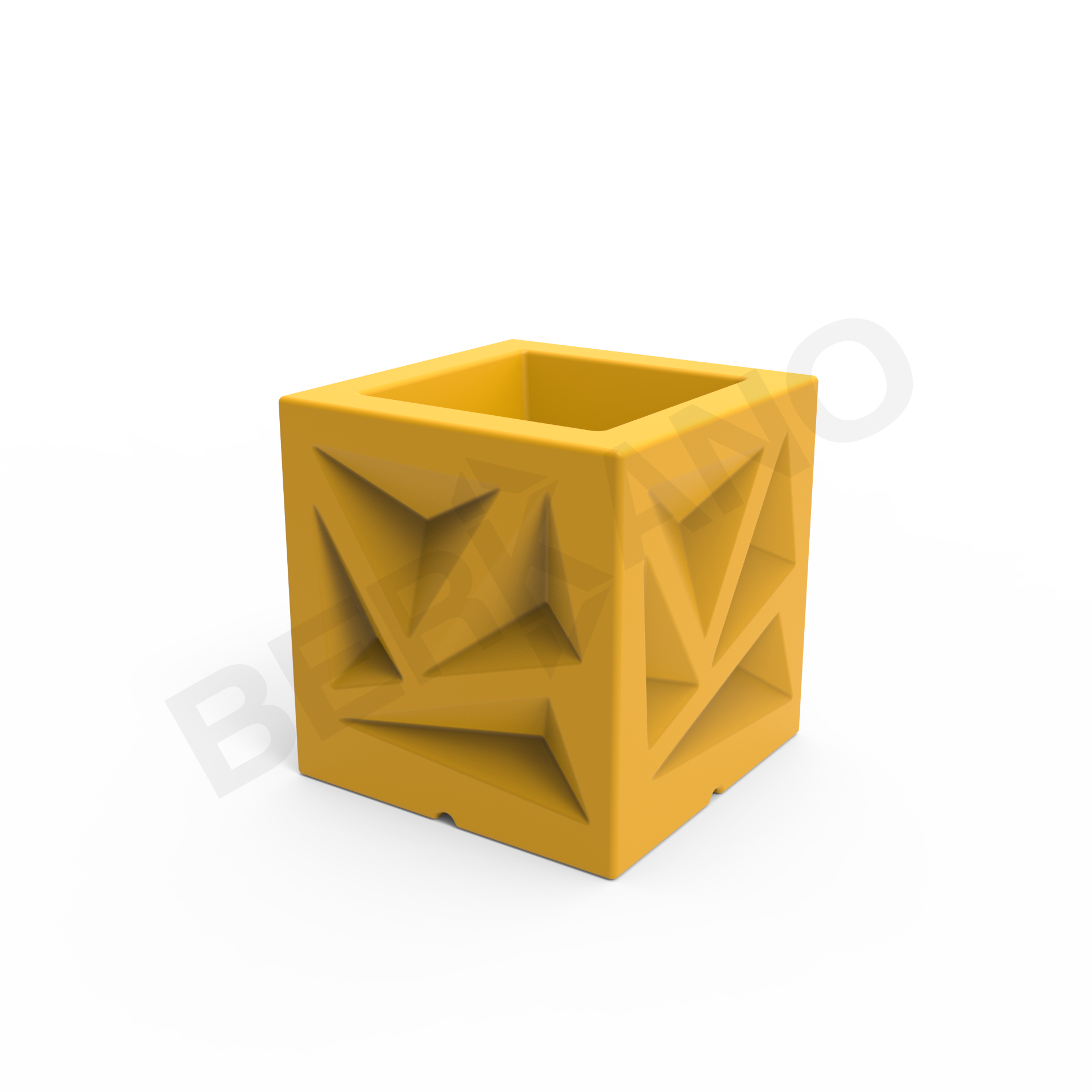 Кашпо Icelandic Cube DB желтого цвета - фото 6