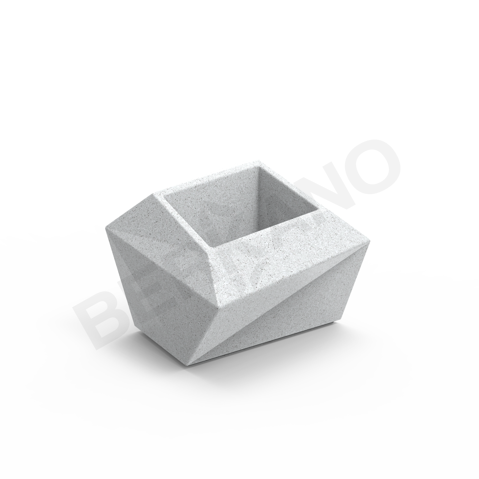 Кашпо Quaro S DB белого цвета Granite - фото 5