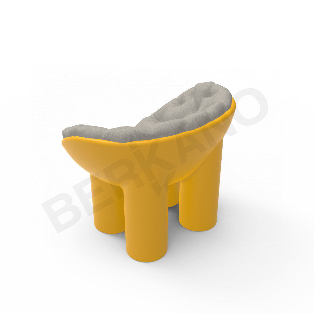 Кресло SLON Yellow / аксессуар Light grey - фото 6
