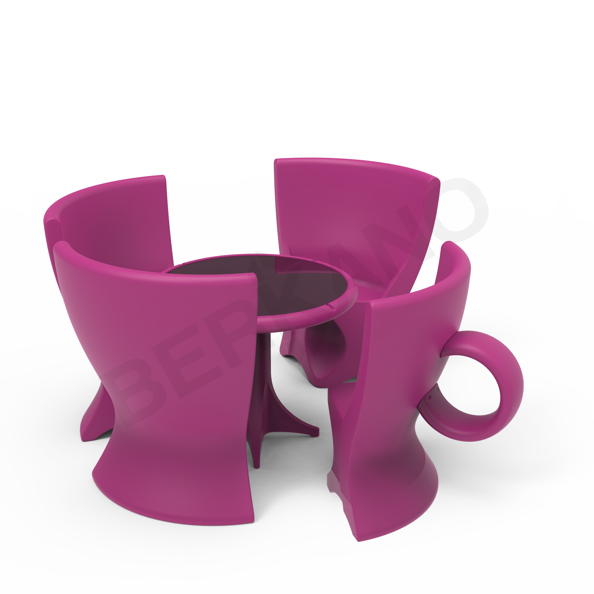 Стул с ручкой Coffee фиолетового цвета - фото 5