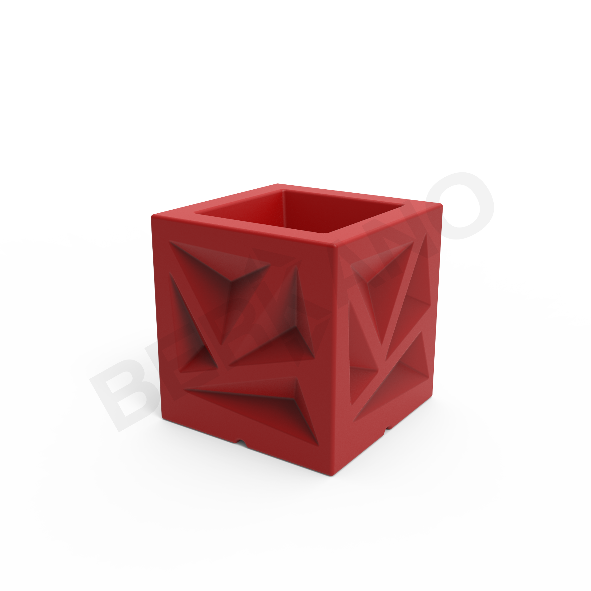 Кашпо Icelandic Cube DB красного цвета - фото 6