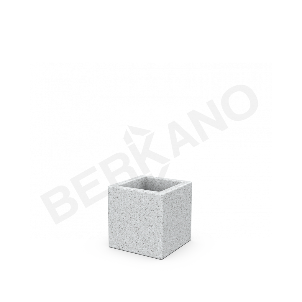 Кашпо Quarter 25 DB белого цвета Granite - фото 5