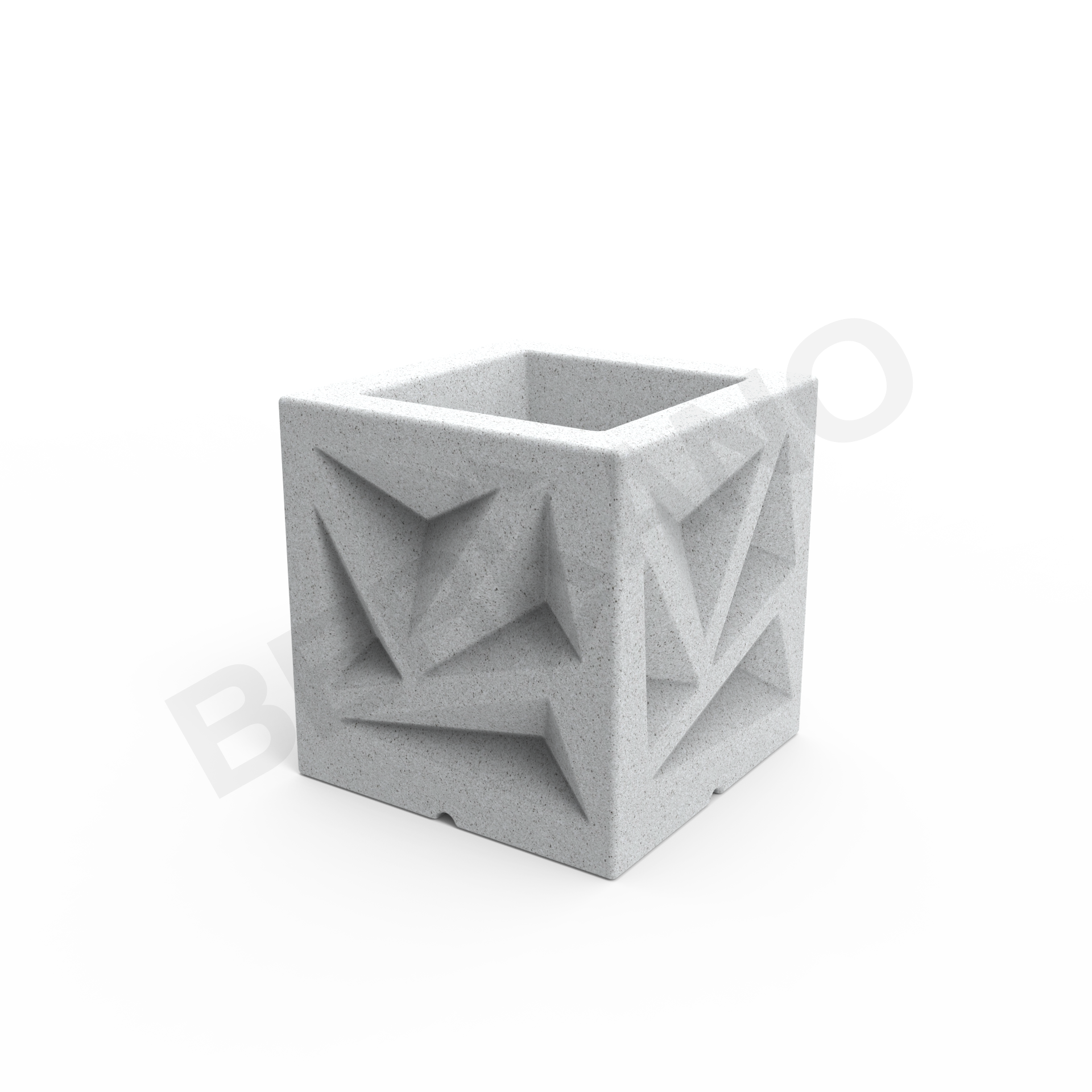 Кашпо Icelandic Cube DB цвета белый гранит - фото 6