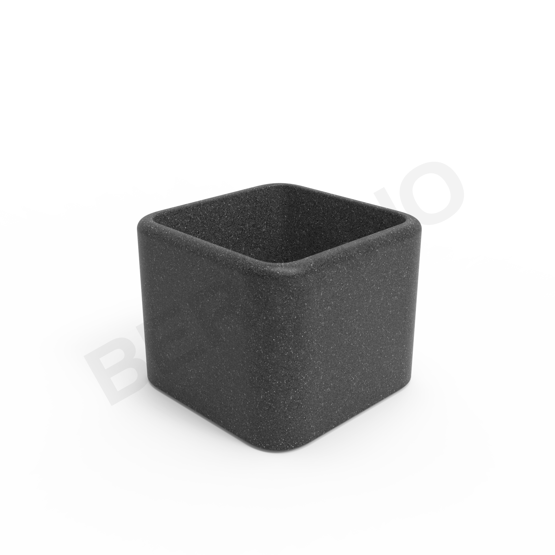 Кашпо Cubo 50 цвета черный гранит - фото 4