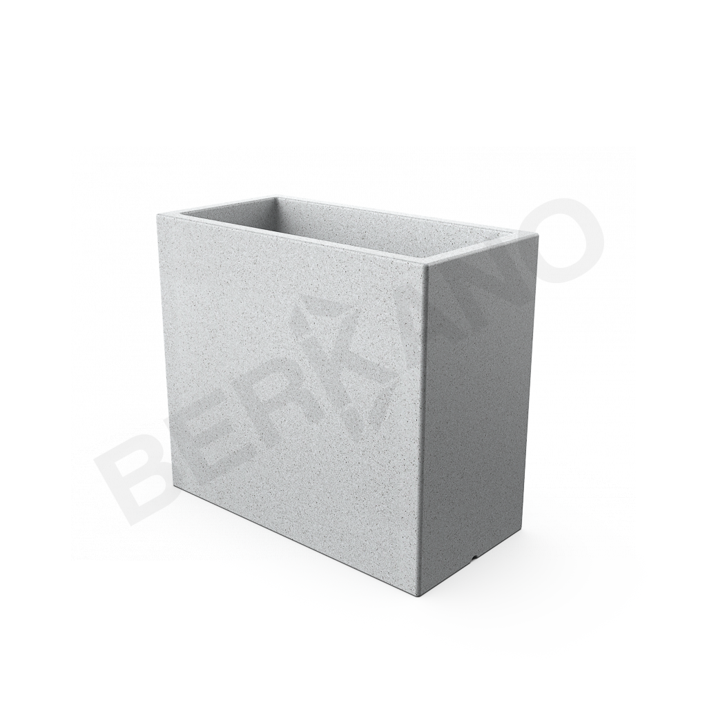 Кашпо Cubric 70*80 DB белого цвета Granite - фото 5
