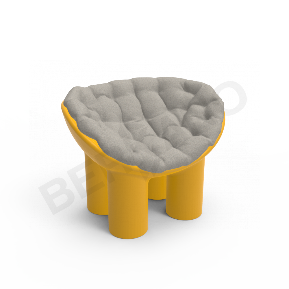 Кресло SLON Yellow / аксессуар Light grey - фото 4