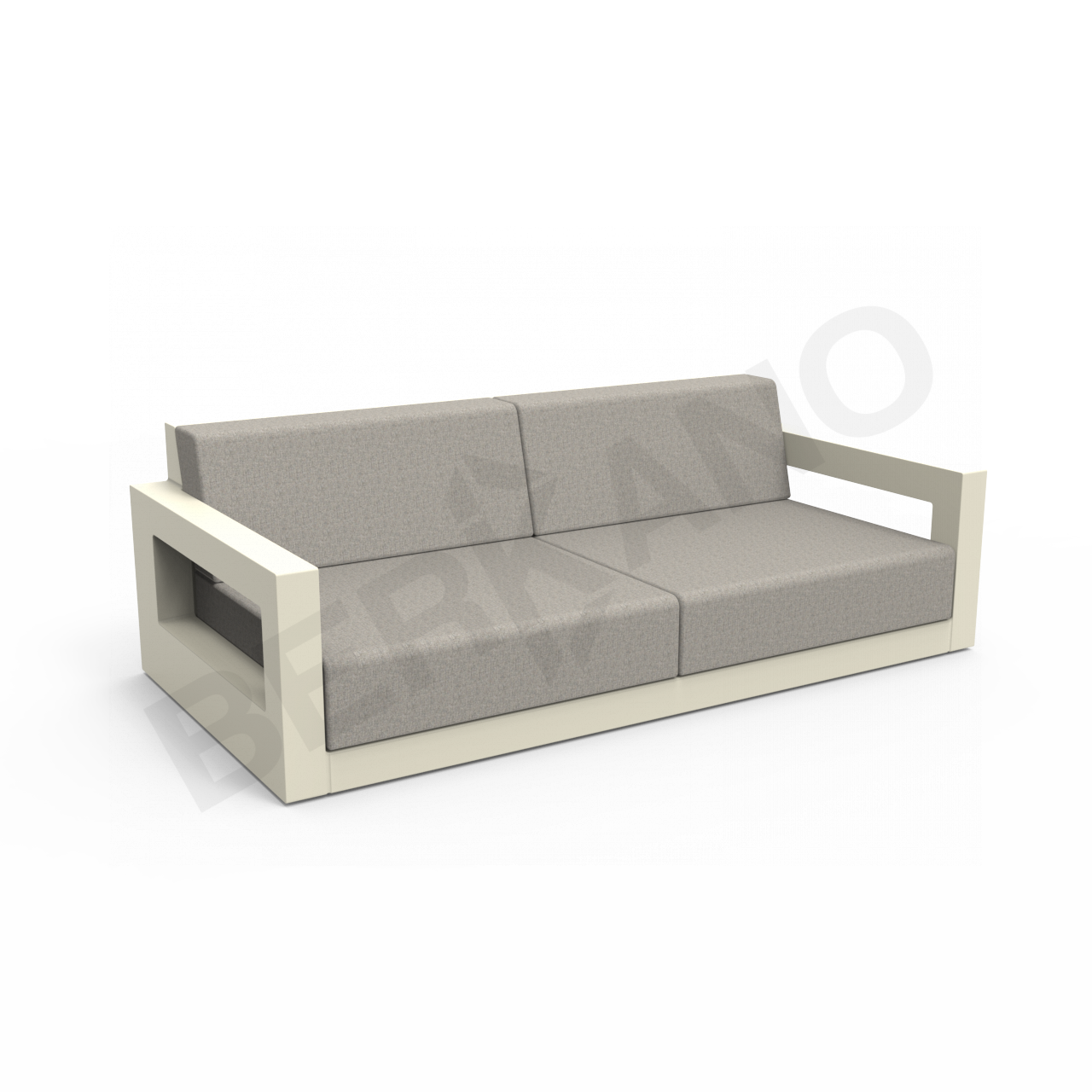 Диван Quarter lounge с подушками бежевого цвета / аксессуар Light grey - фото 7