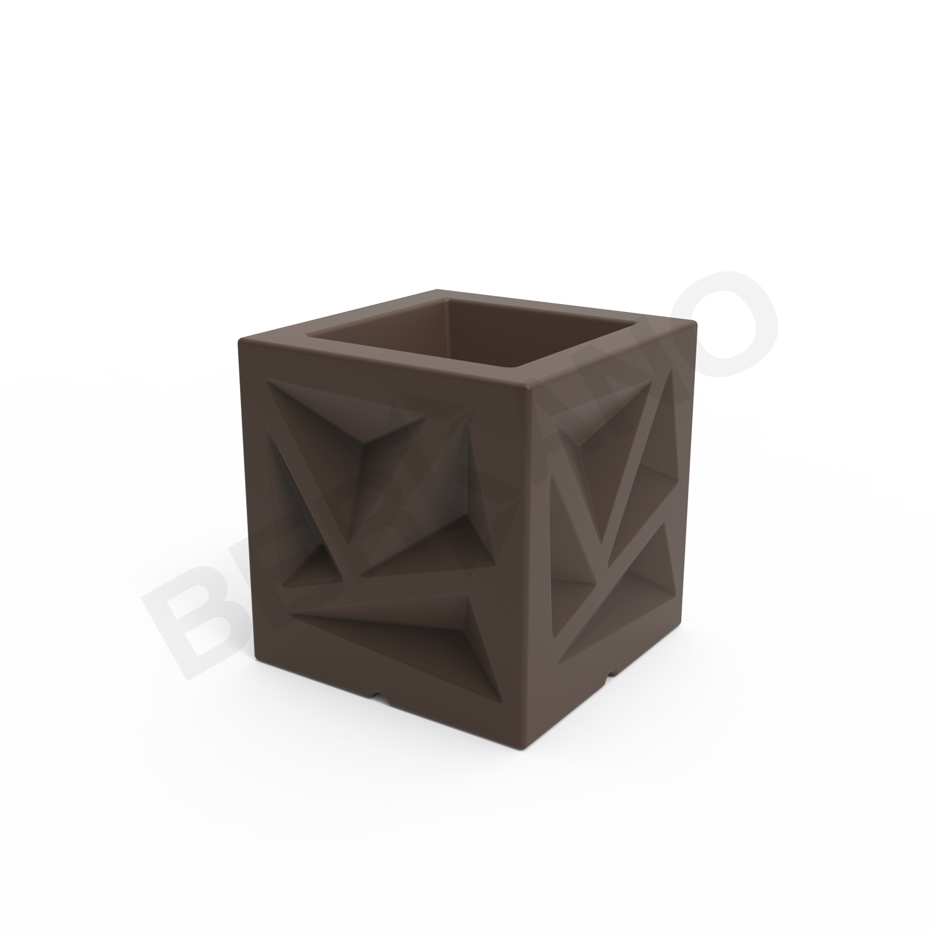 Кашпо Icelandic Cube DB коричневого цвета - фото 6