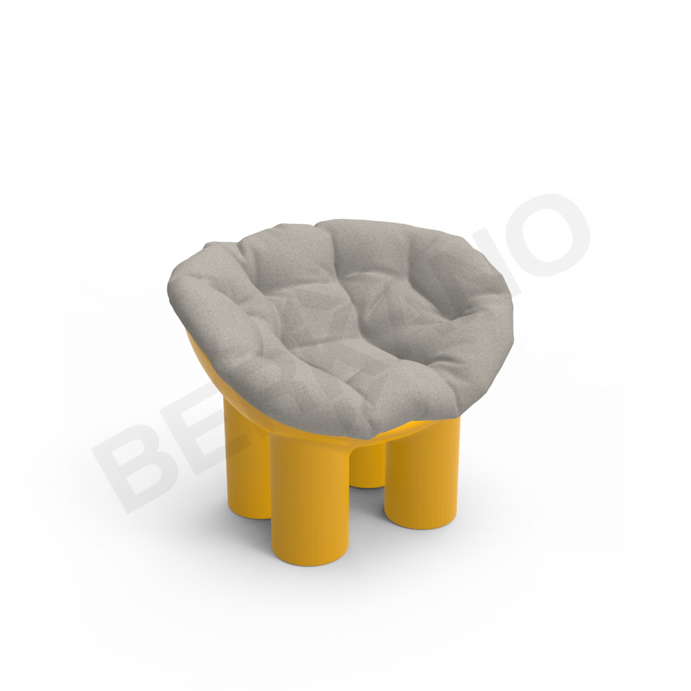 Кресло SLON Kids Yellow / аксессуар Light grey - фото 5