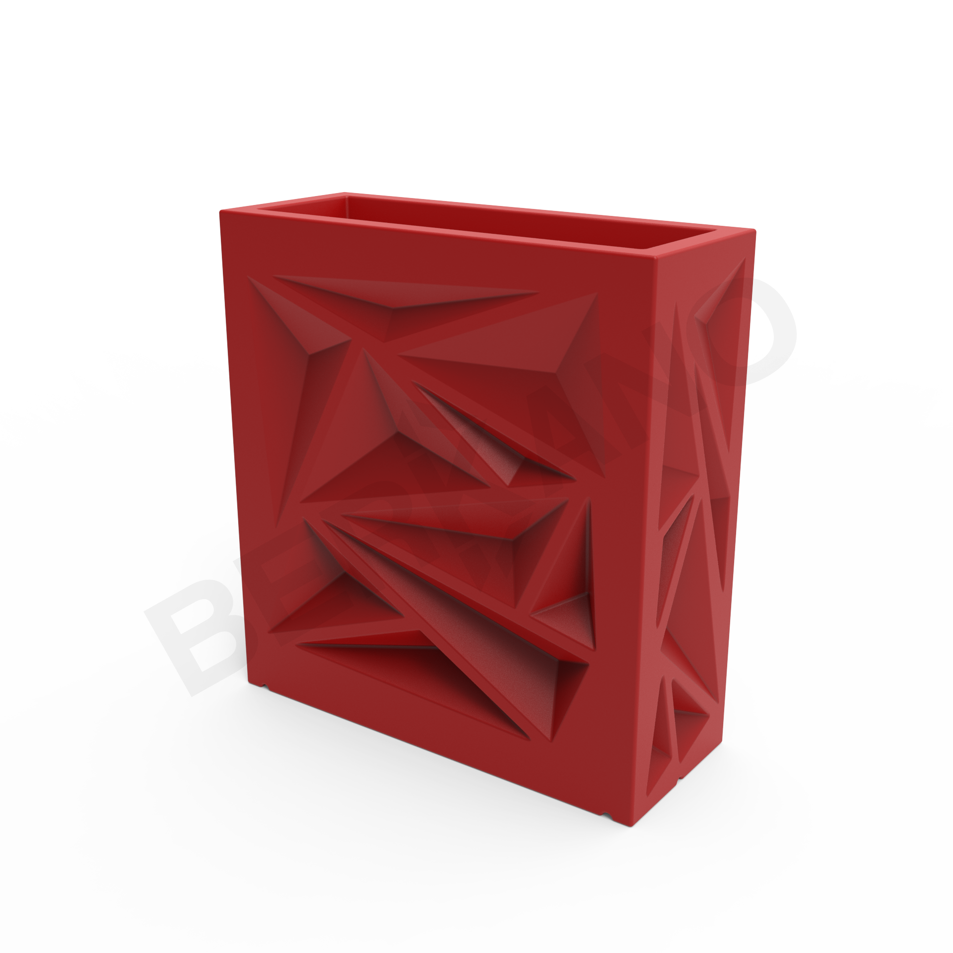 Кашпо Icelandic Square DB красного цвета - фото 6