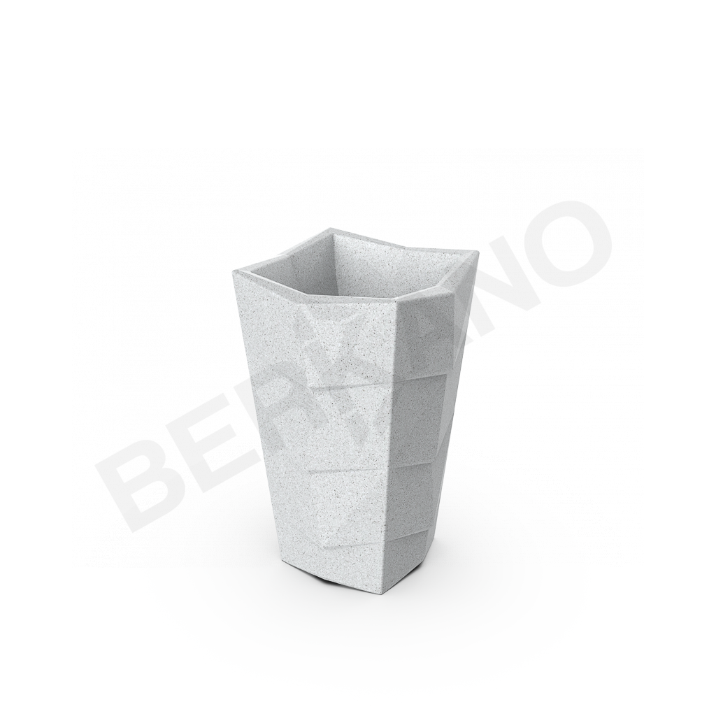 Кашпо Agava 70 белого цвета Granite - фото 3