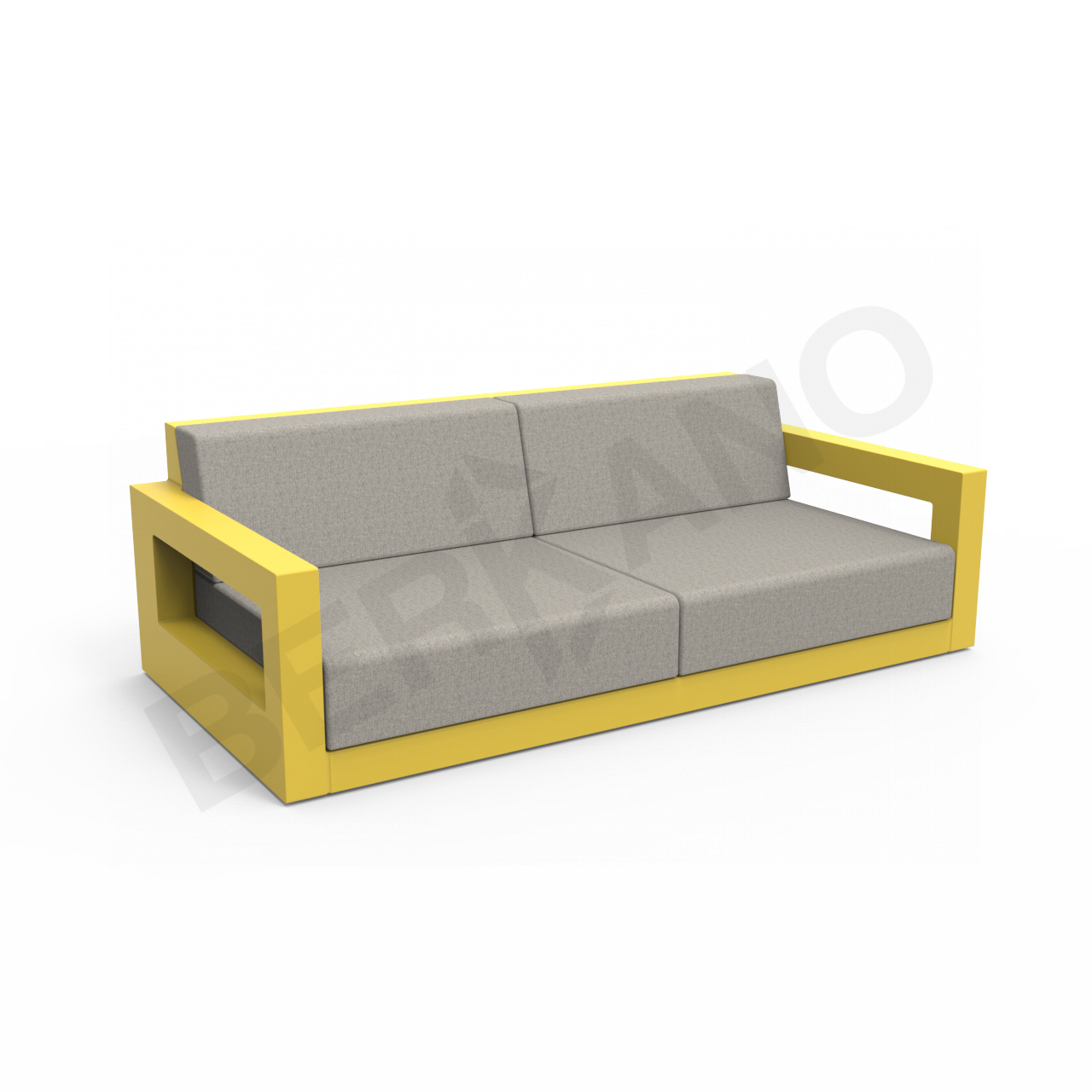 Диван Quarter lounge с подушками Yellow / аксессуар Light grey - фото 7