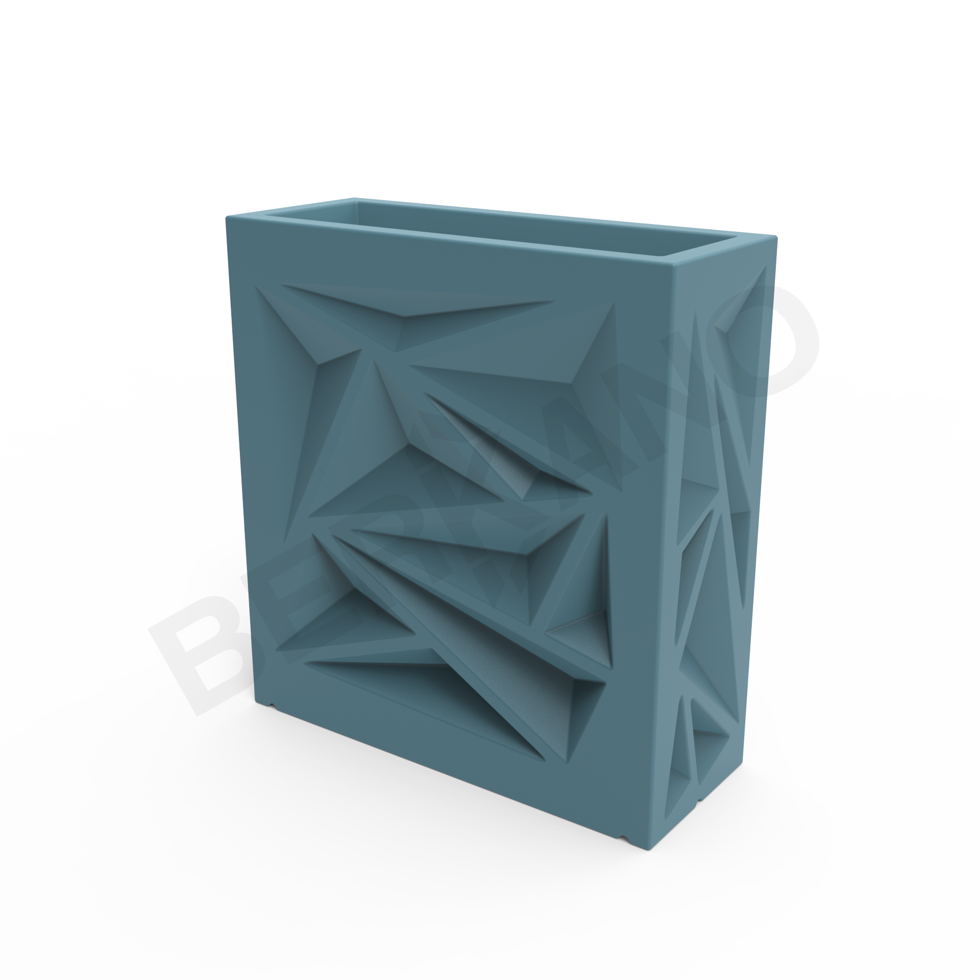 Кашпо Icelandic Square DB бирюзового цвета - фото 6