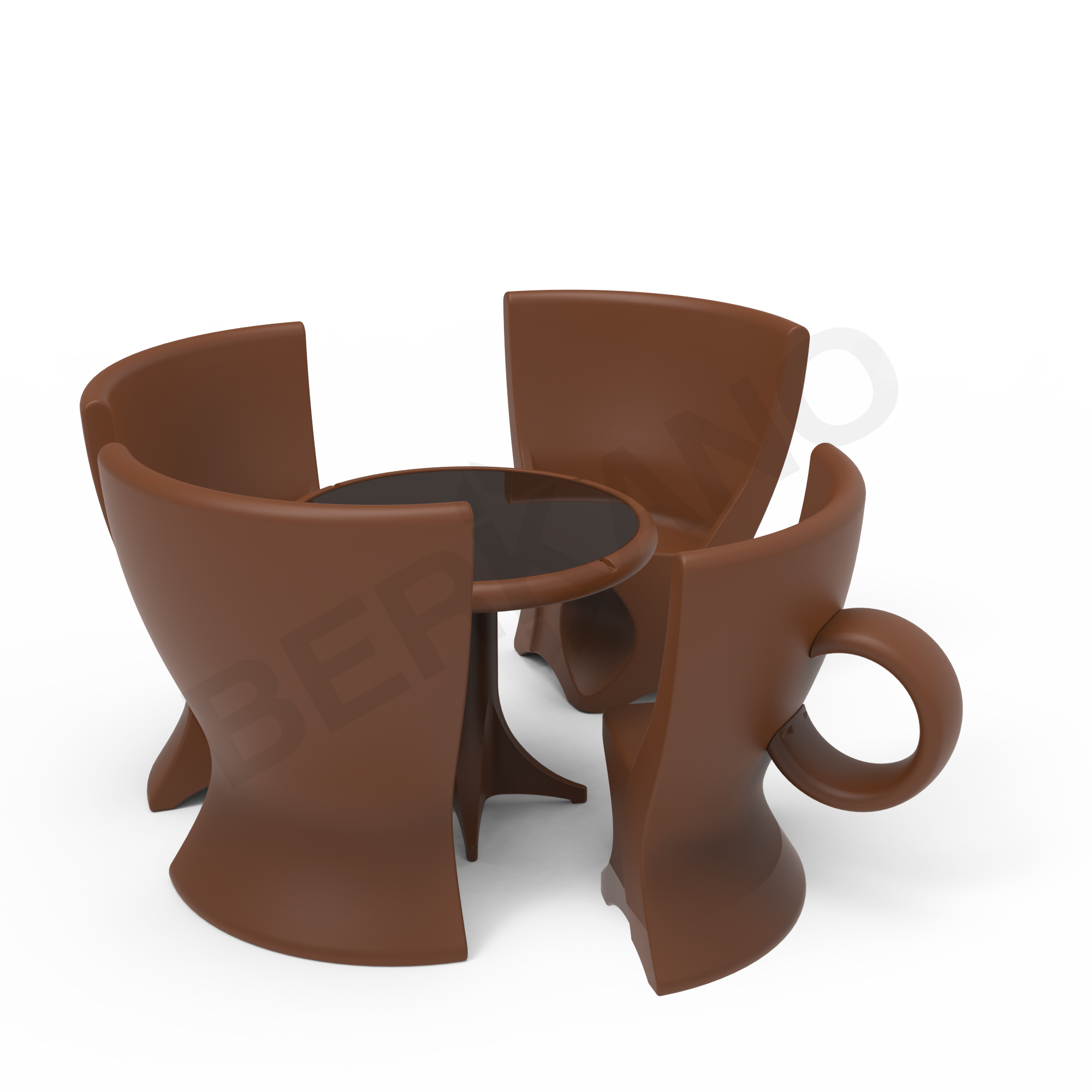 Стул Coffee коричневого цвета - фото 2