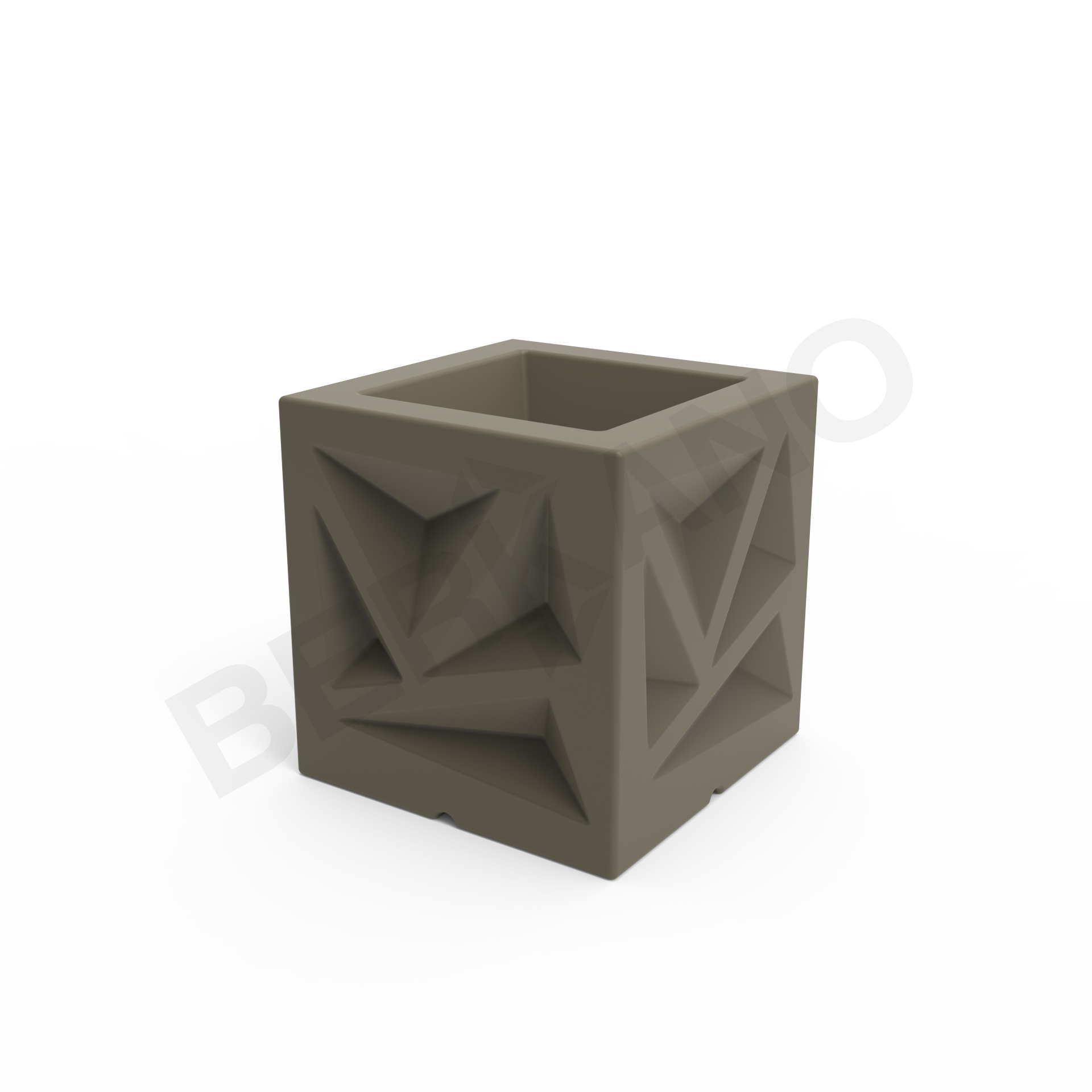 Кашпо Icelandic Cube DB кофейного цвета - фото 6