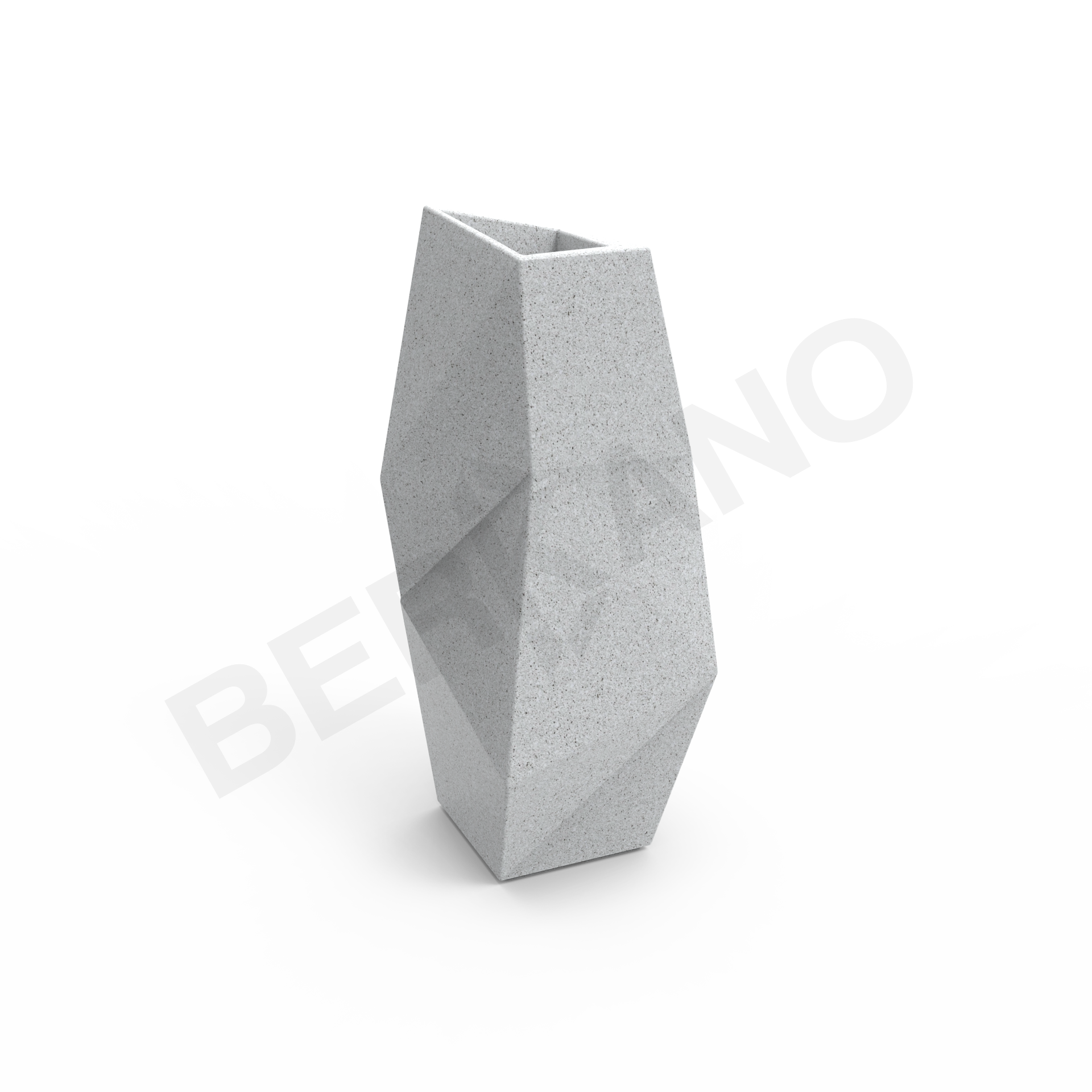 Кашпо Quaro L белого цвета Granite - фото 5