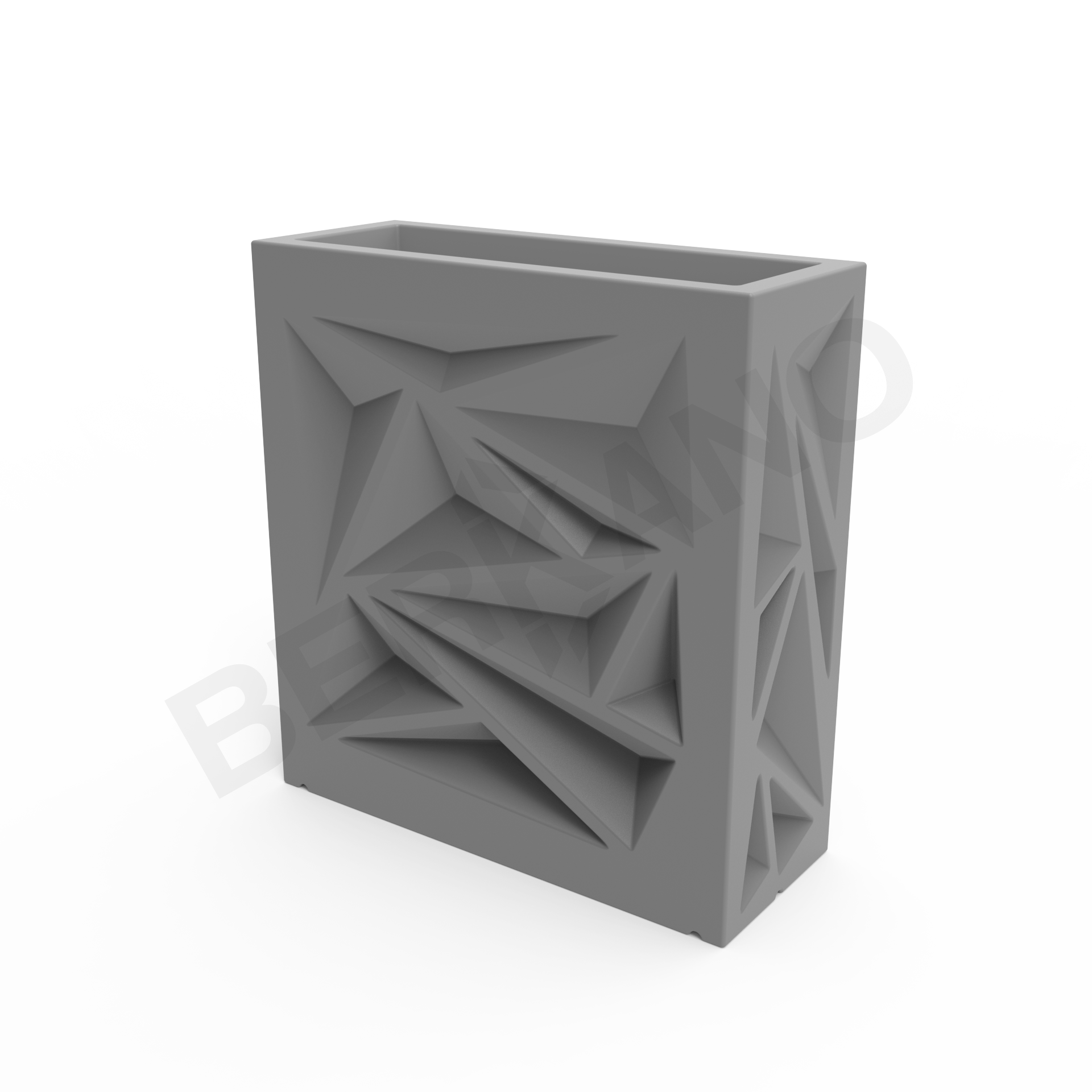 Кашпо Icelandic Square DB серого цвета - фото 6