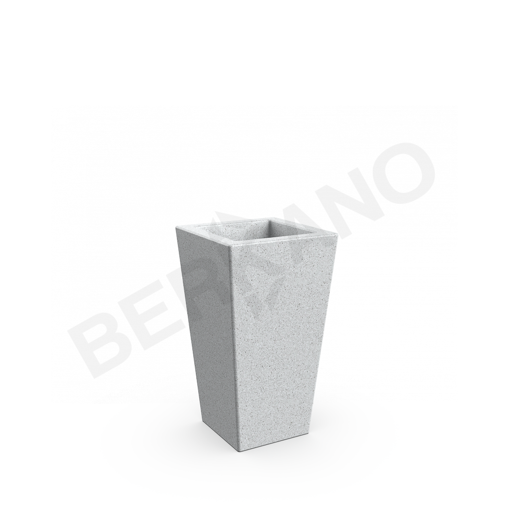 Кашпо Trapezio 70V белого цвета Granite - фото 9