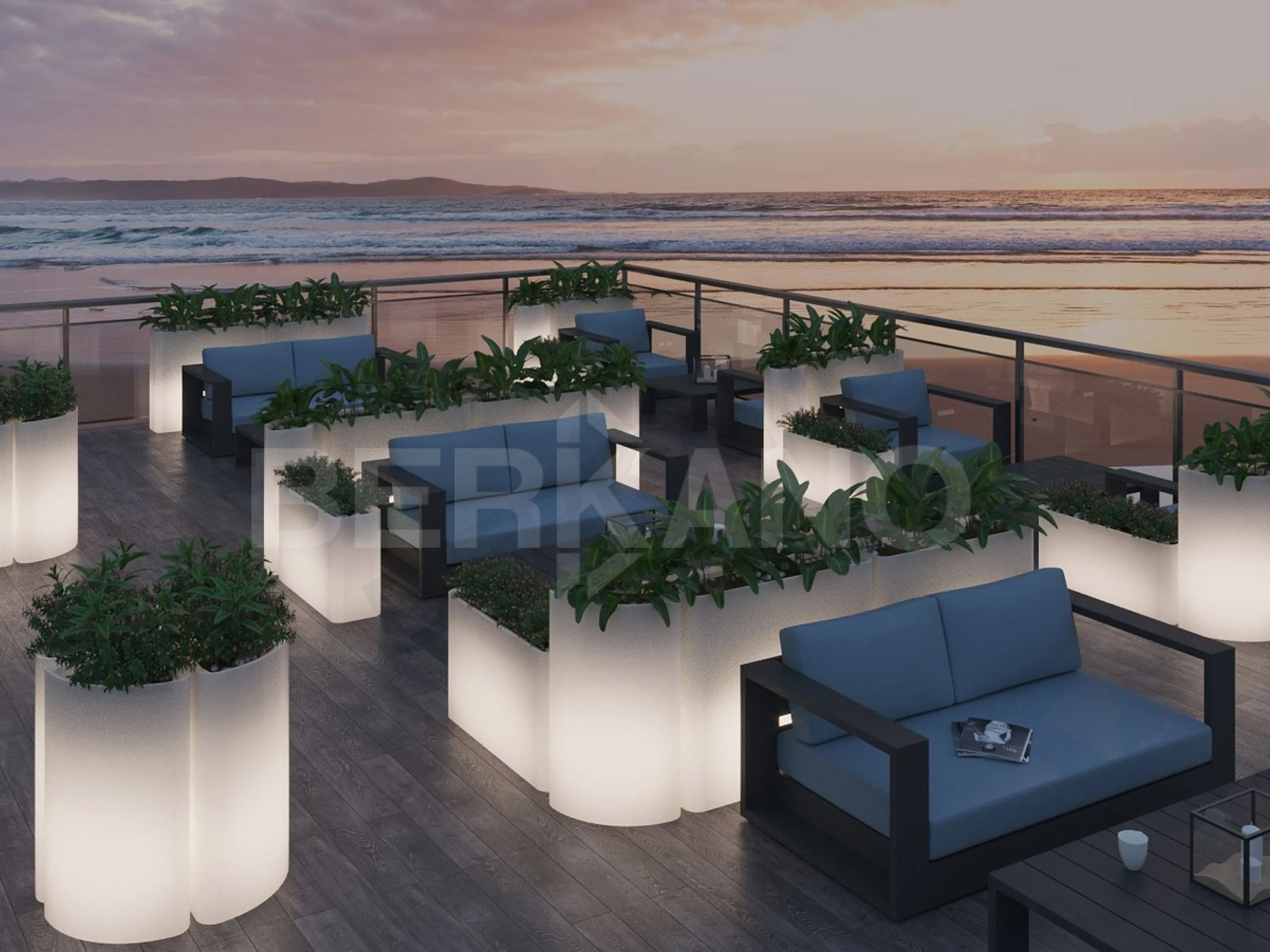 Кашпо Vittorio 80 DB коричневого цвета - фото 3