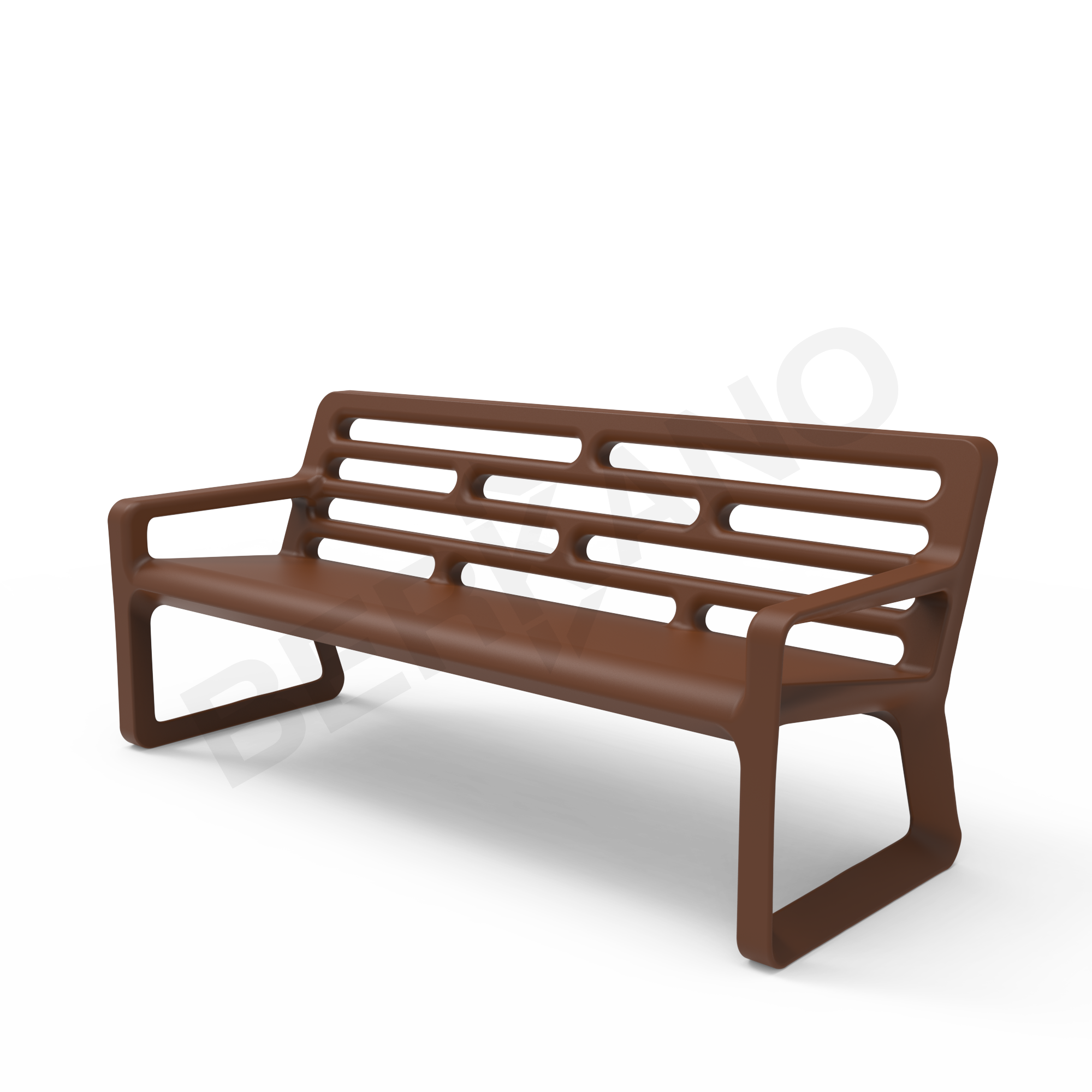 Скамья FRAME коричневого цвета - фото 2
