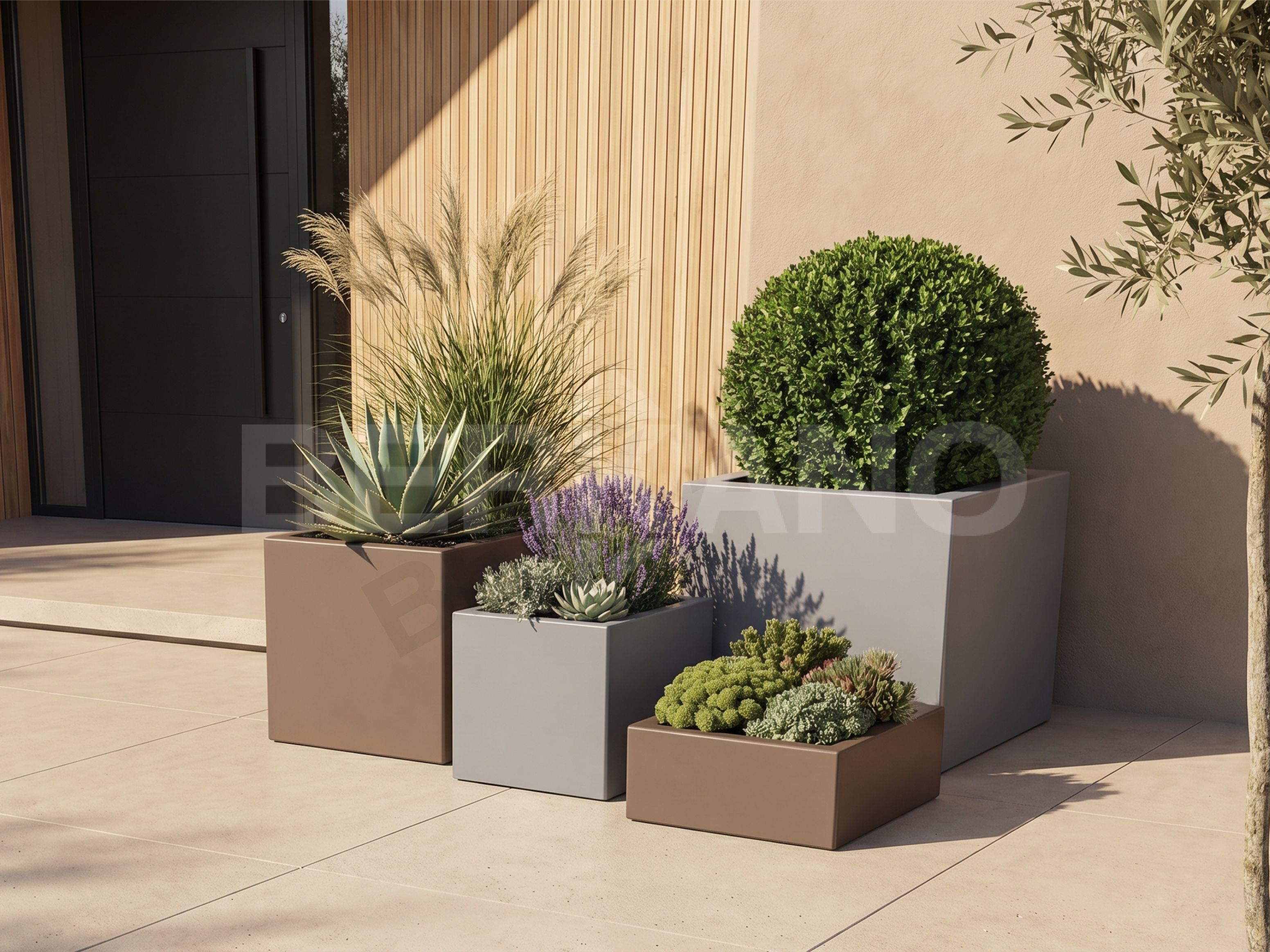 Кашпо Quarter 30 DB фиолетового цвета - фото 3