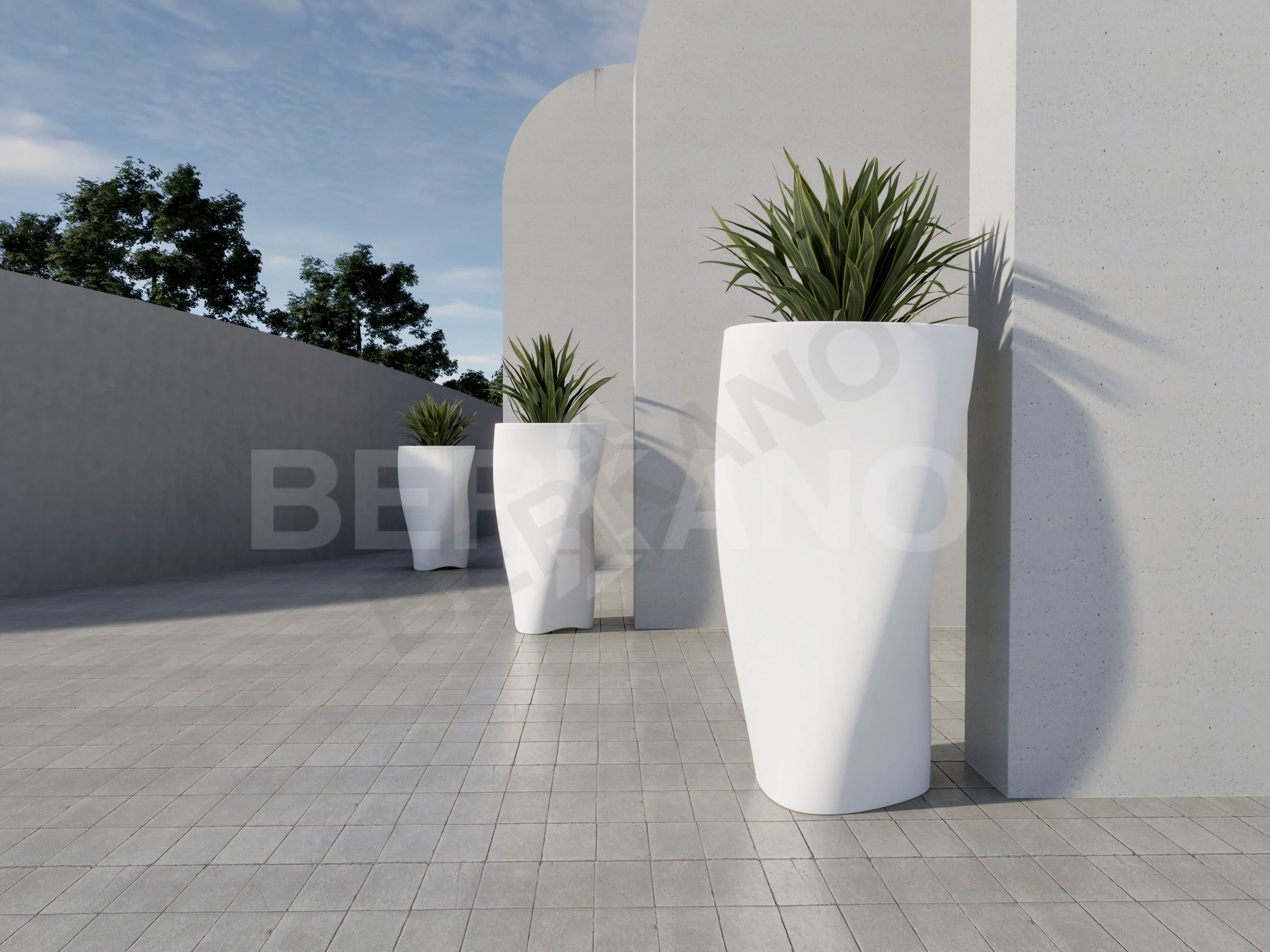 Кашпо Twist 108 DB графитового цвета - фото 2