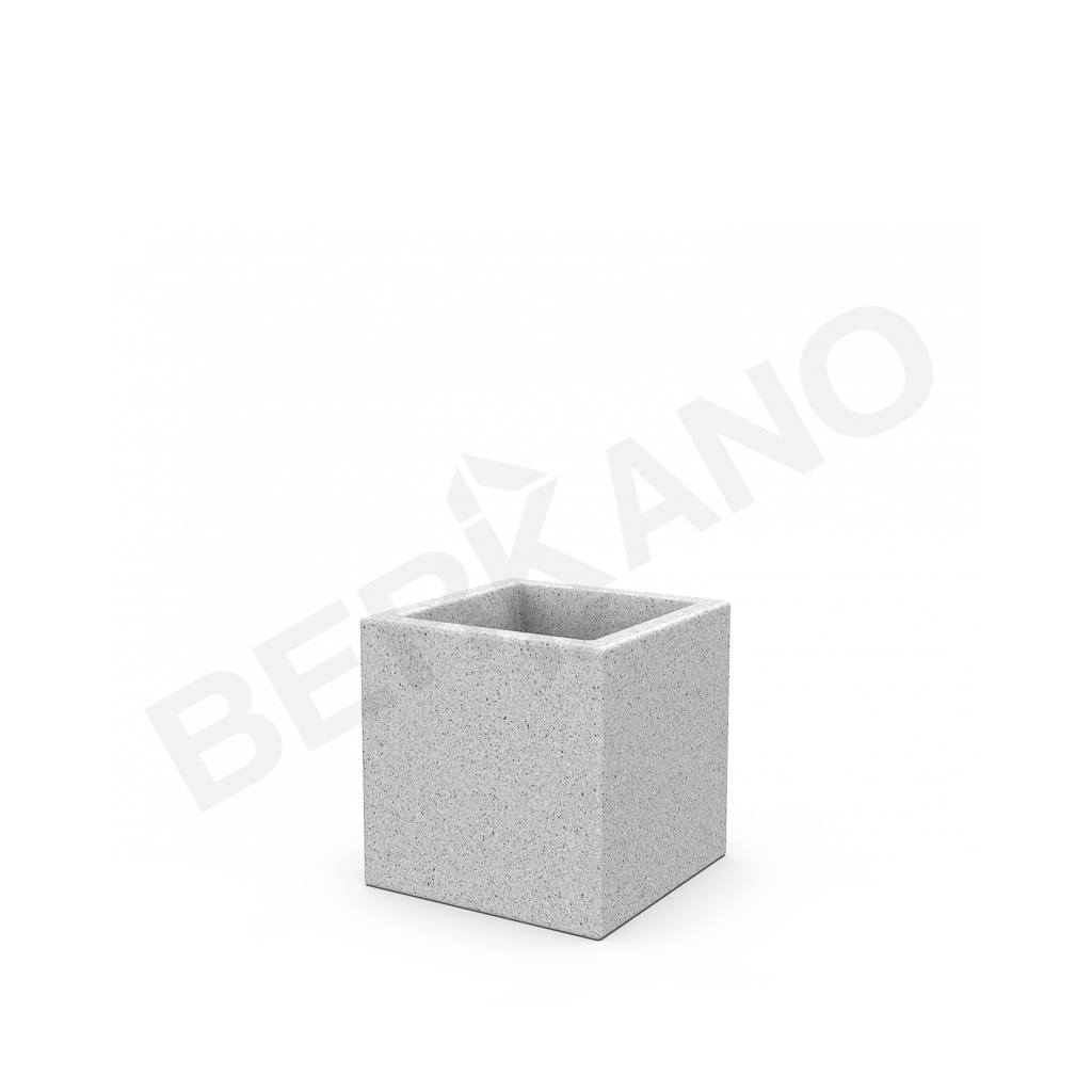 Кашпо Quarter 30 DB белого цвета Granite - фото 5