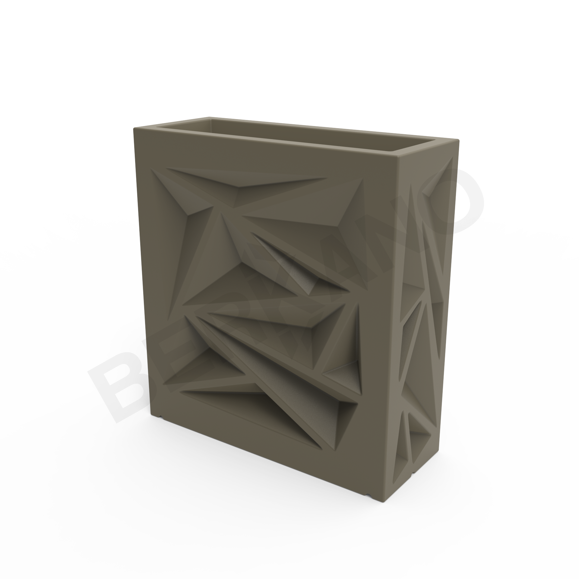 Кашпо Icelandic Square DB кофейного цвета - фото 6