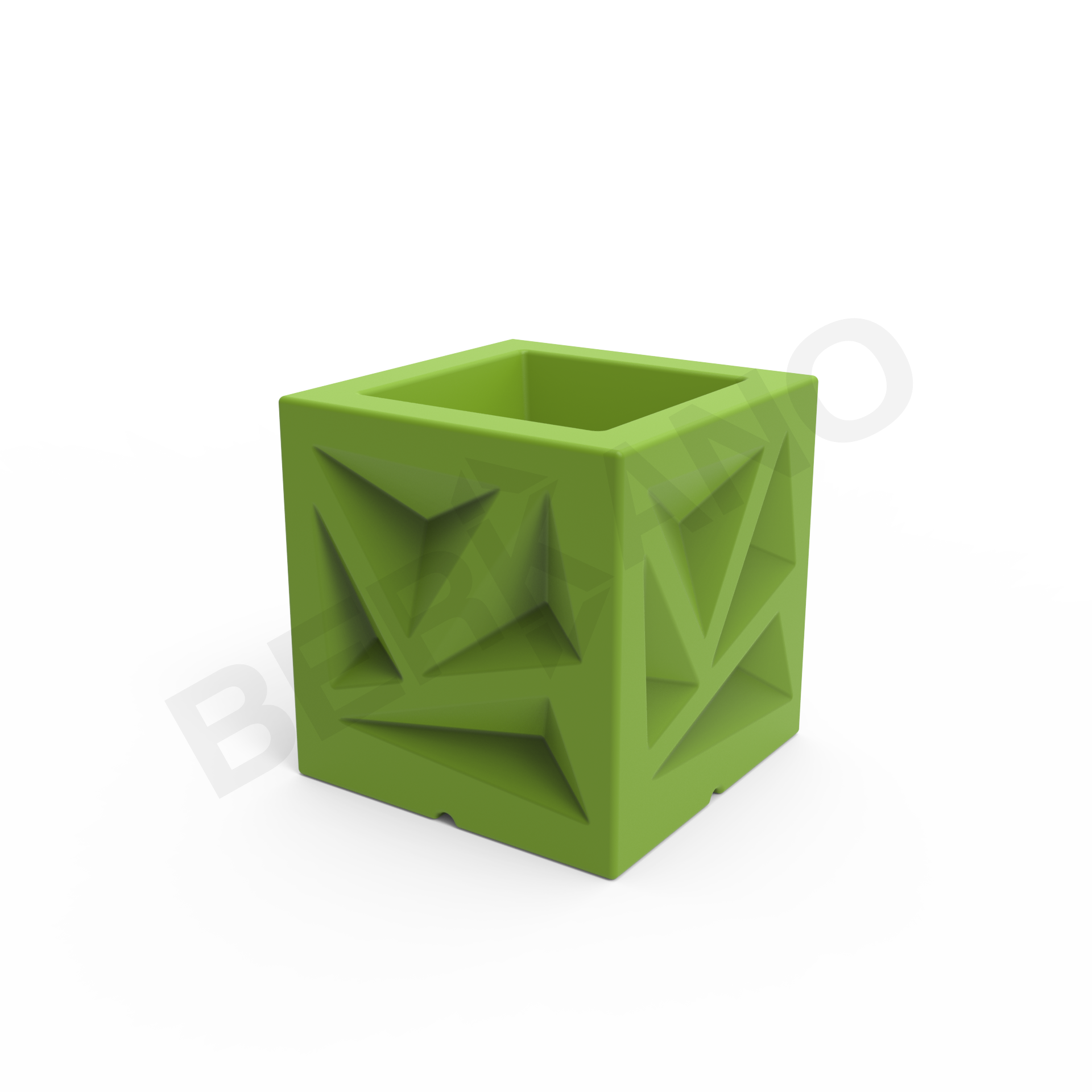 Кашпо Icelandic Cube DB зеленого цвета - фото 6