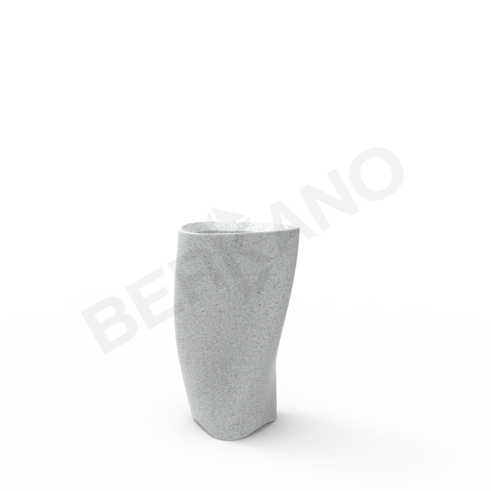 Кашпо Twist 68 белого цвета Granite - фото 4