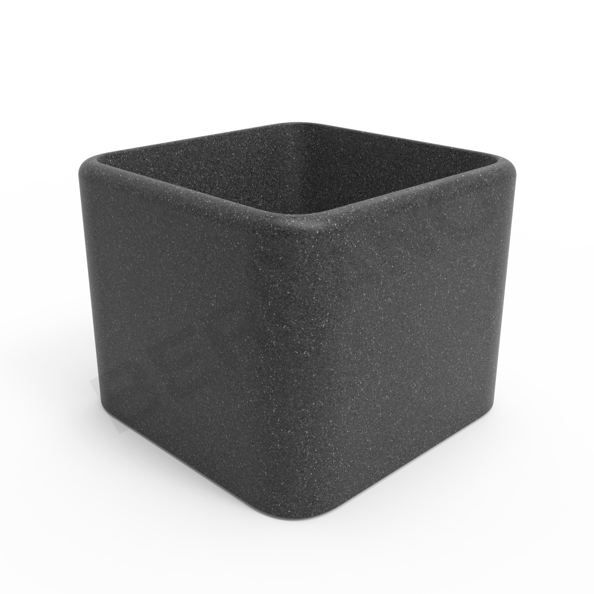 Кашпо Cubo 80 цвета черный гранит - фото 4