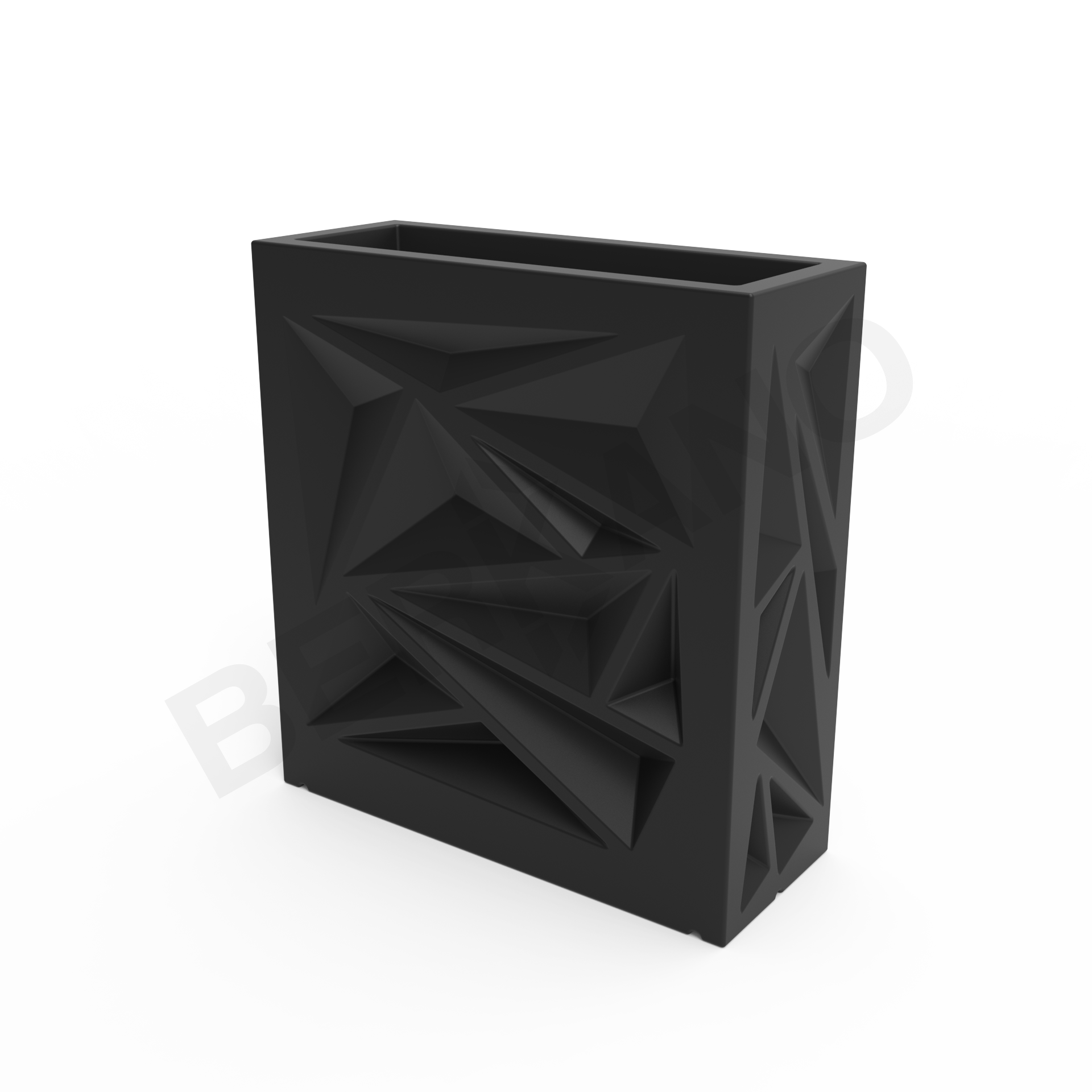 Кашпо Icelandic Square DB черного цвета - фото 6