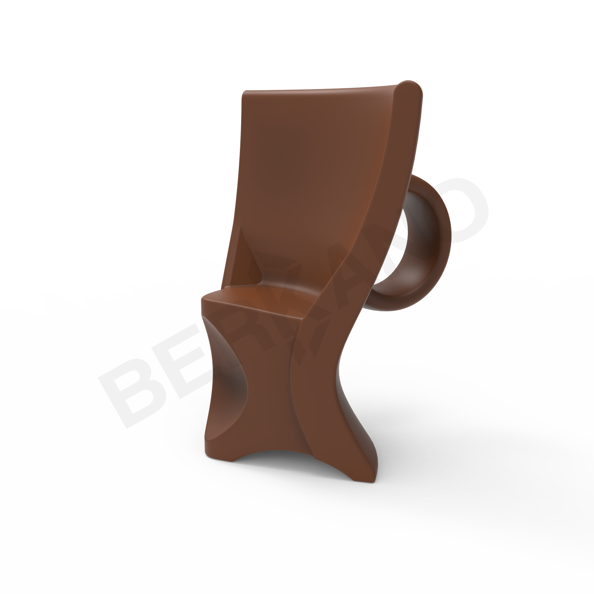 Стул с ручкой Coffee коричневого цвета - фото 3