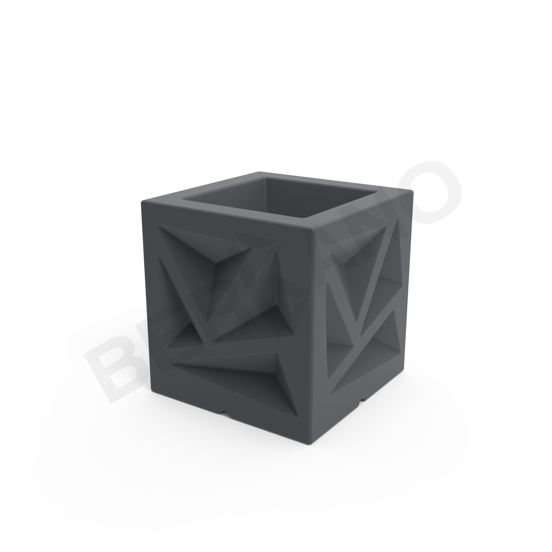 Кашпо Icelandic Cube DB графитового цвета - фото 6