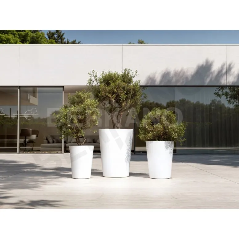 Кашпо Bloom 50 белого цвета Granite - фото 11