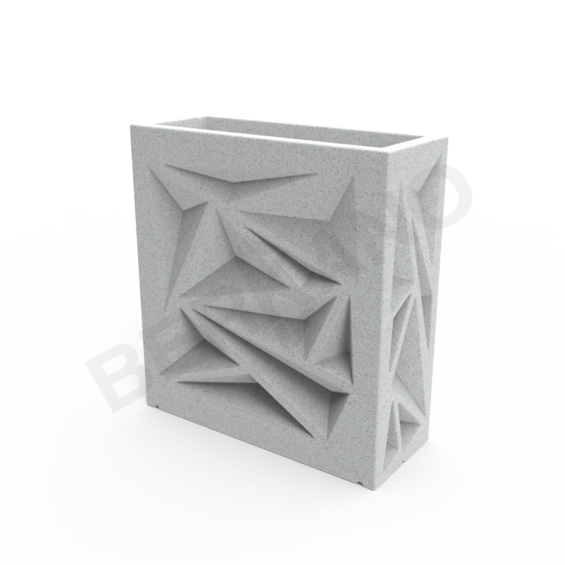 Кашпо Icelandic Square DB белого цвета Granite - фото 6