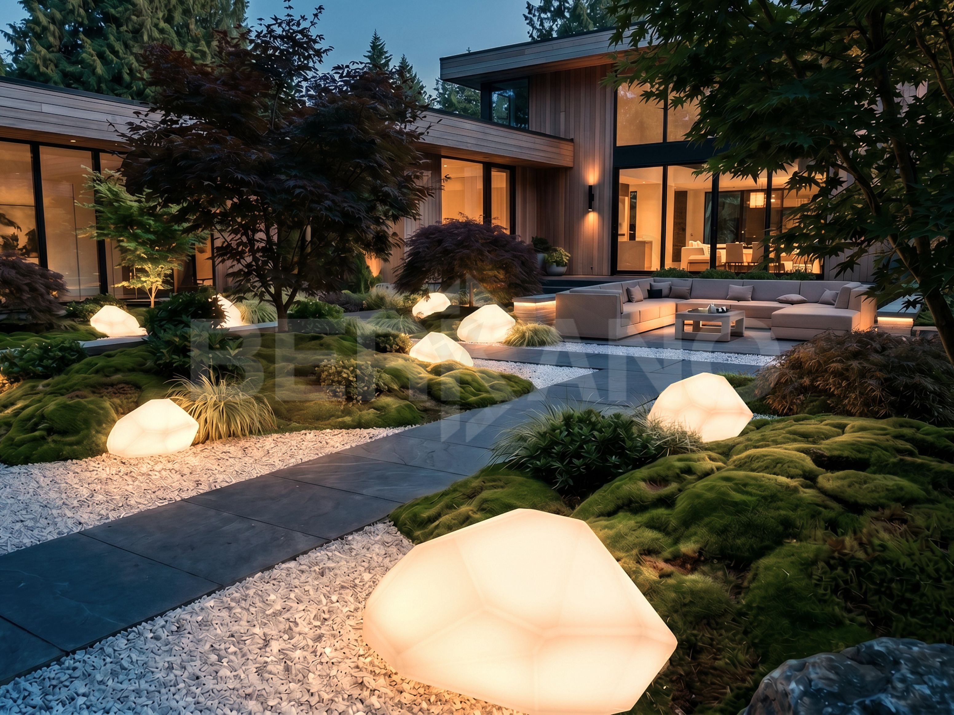 Светильник Polystone 45 сиреневого цвета - фото 3