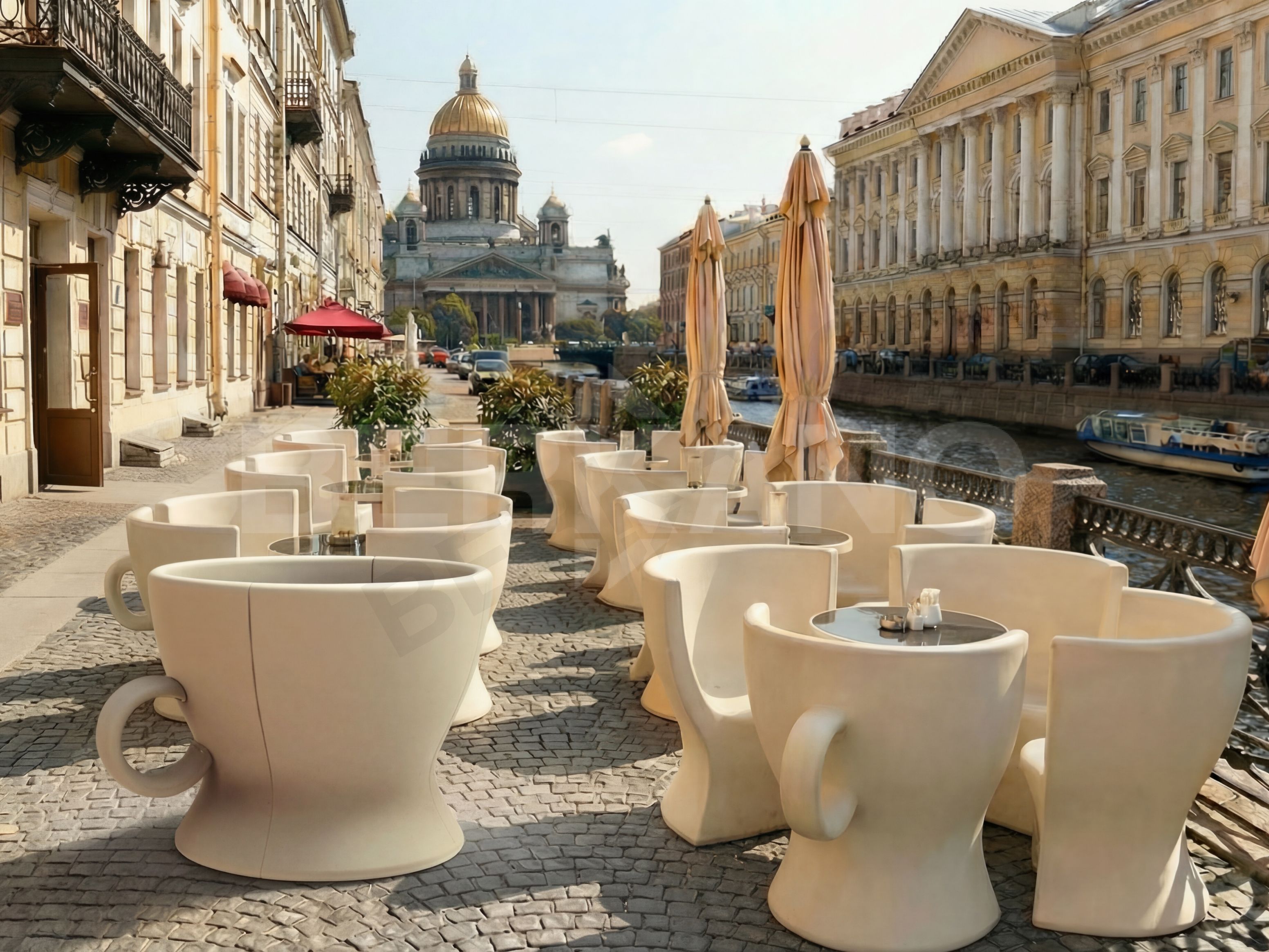Стул с ручкой Coffee бирюзового цвета - фото 1