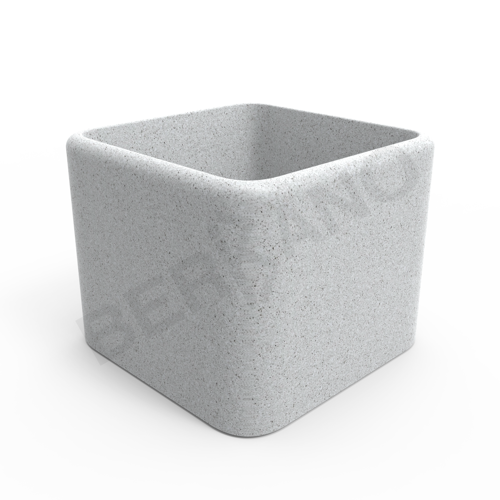 Кашпо Cubo 80 белого цвета Granite - фото 4