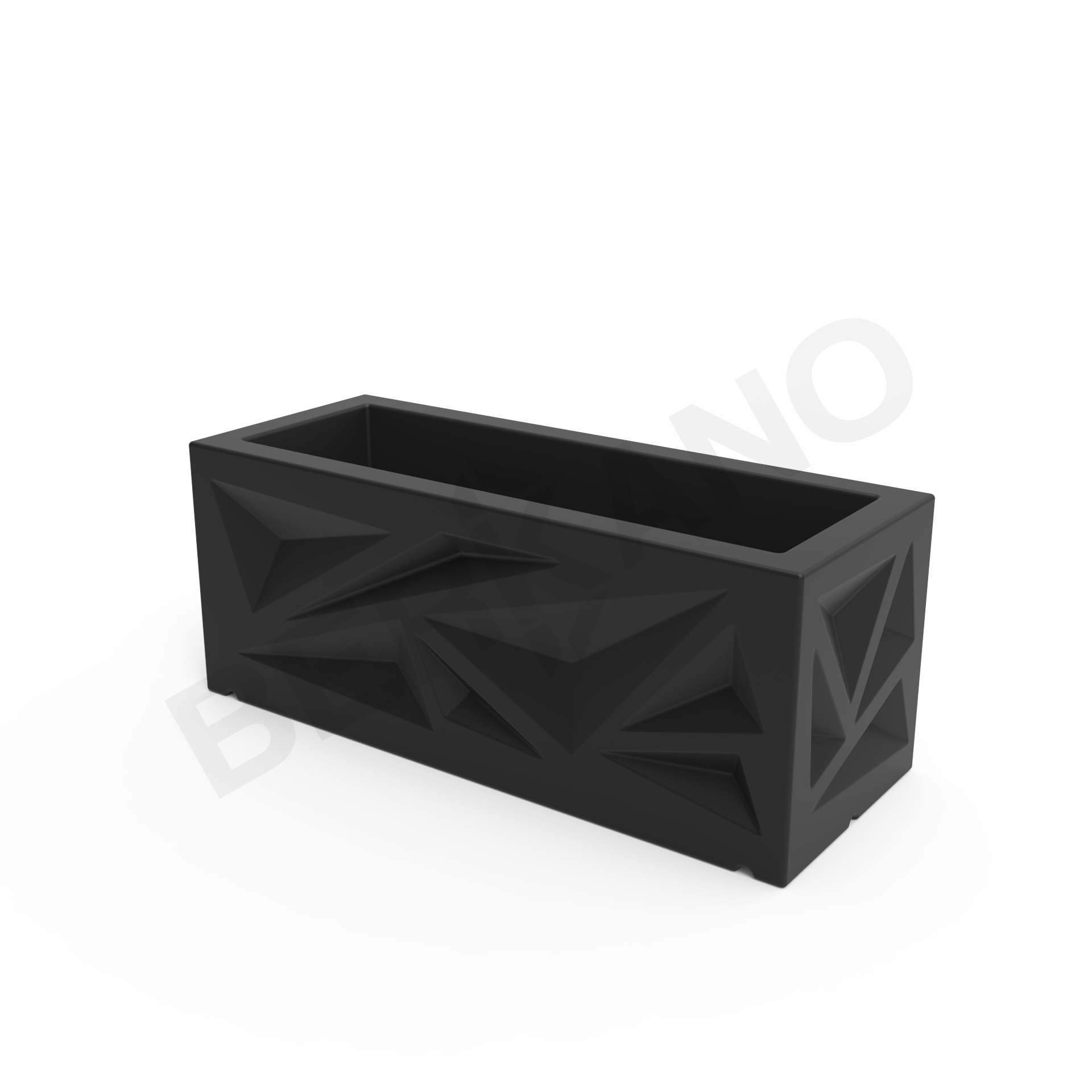 Кашпо Icelandic Horizontal DB черного цвета - фото 6