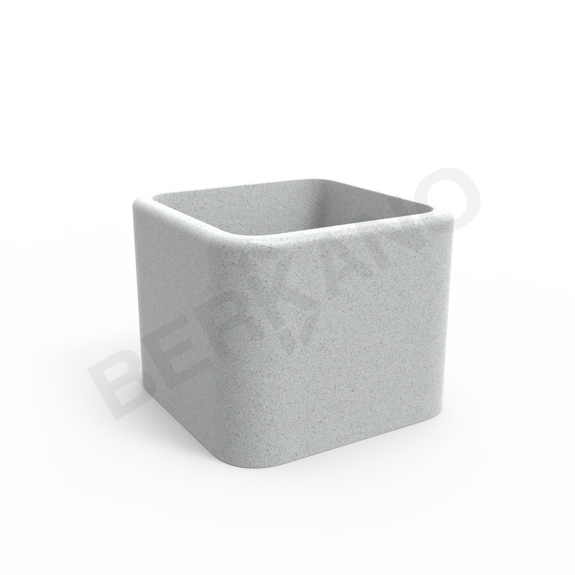 Кашпо Cubo 100 белого цвета Granite - фото 4