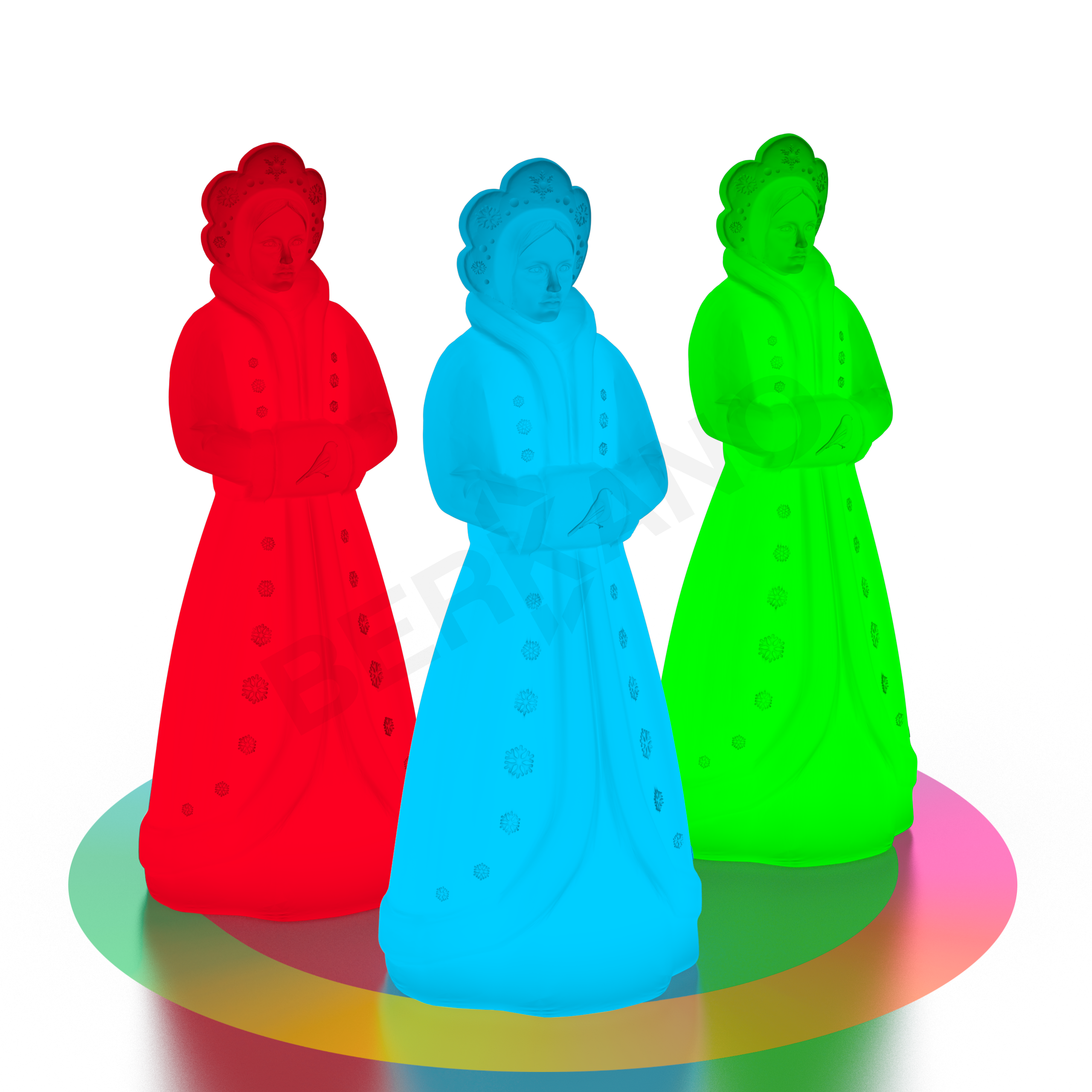 Светильник с подсветкой Снегурочка белого цвета RGB - фото 1