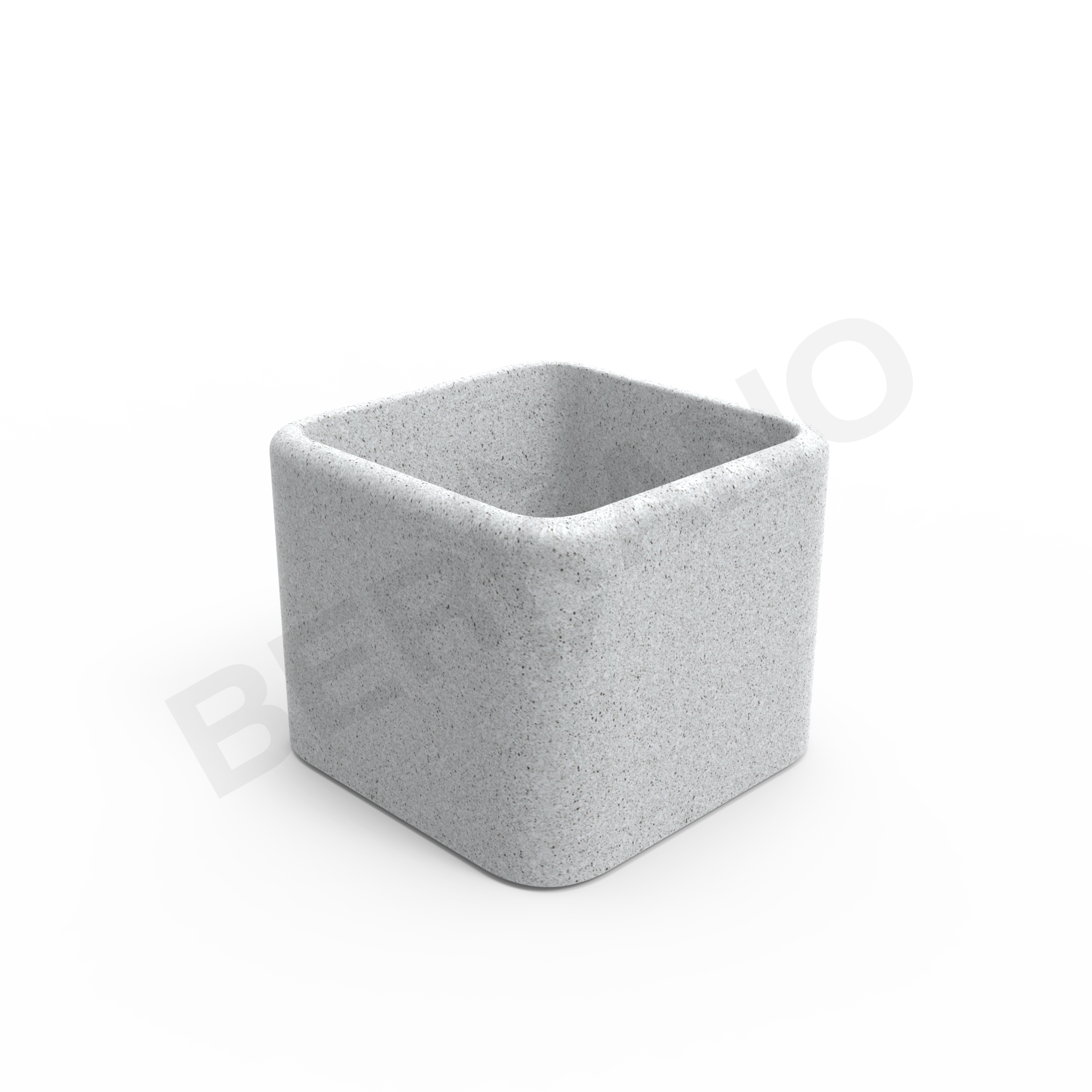 Кашпо Cubo 50 цвета белый гранит - фото 4